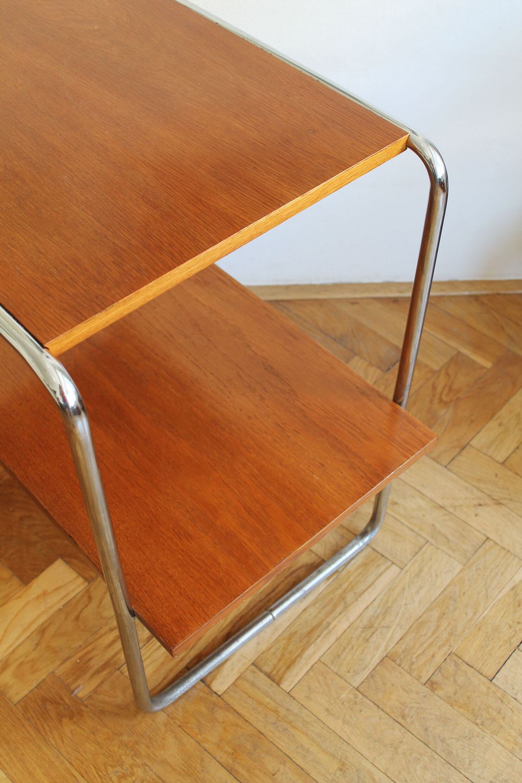photo furniture Modernist Tubular Steel Side Table | Marcel Breuer Style