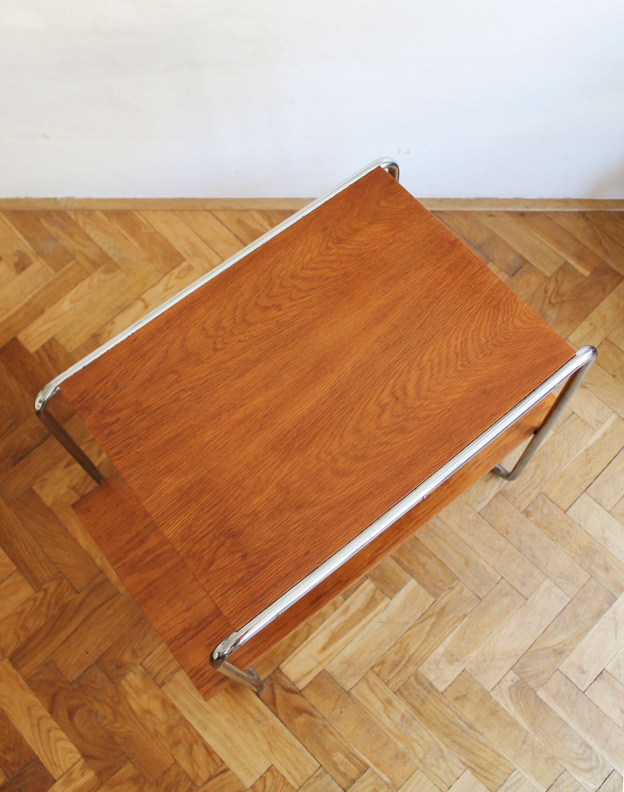 photo for sale Modernist Tubular Steel Side Table | Marcel Breuer Style