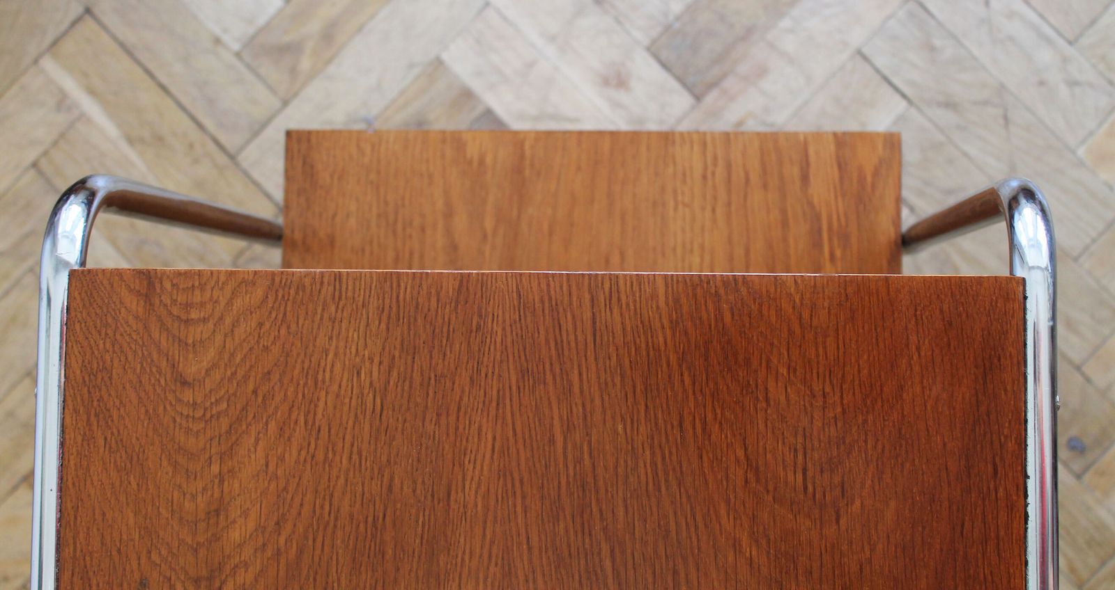 Furniture Modernist Tubular Steel Side Table | Marcel Breuer Style photo