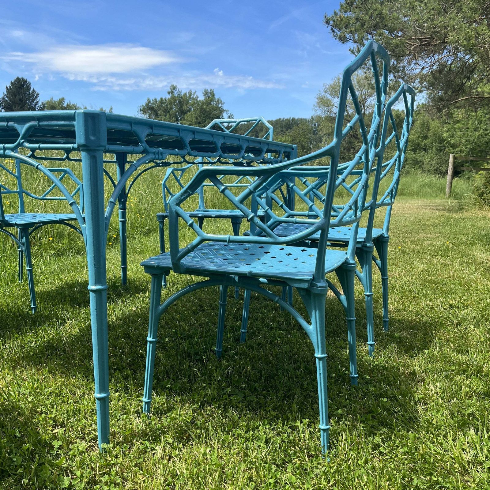 Mid Century   Faux Bamboo Garden Set photo vinterior