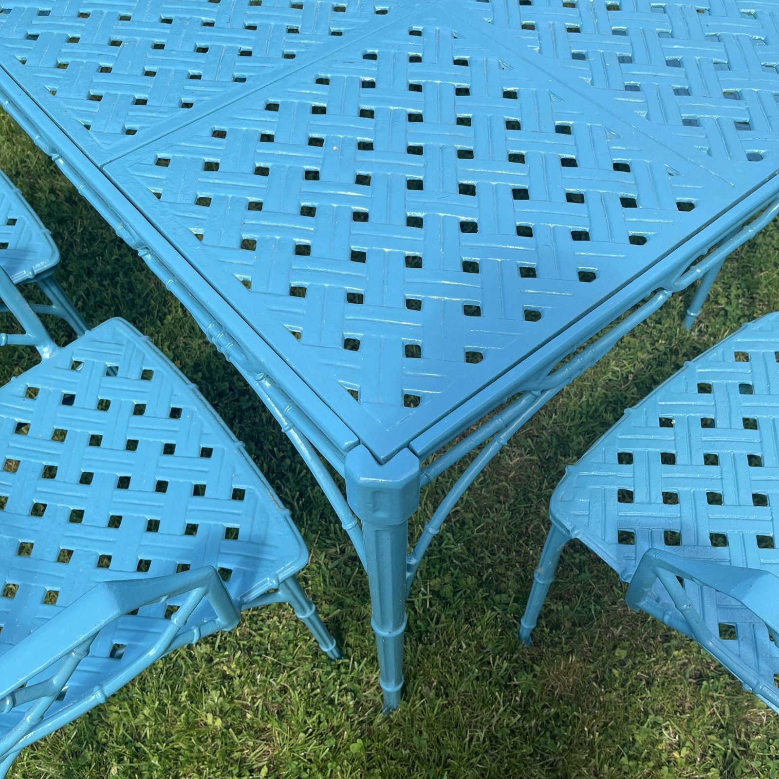 Mid Century   Faux Bamboo Garden Set photo vintage