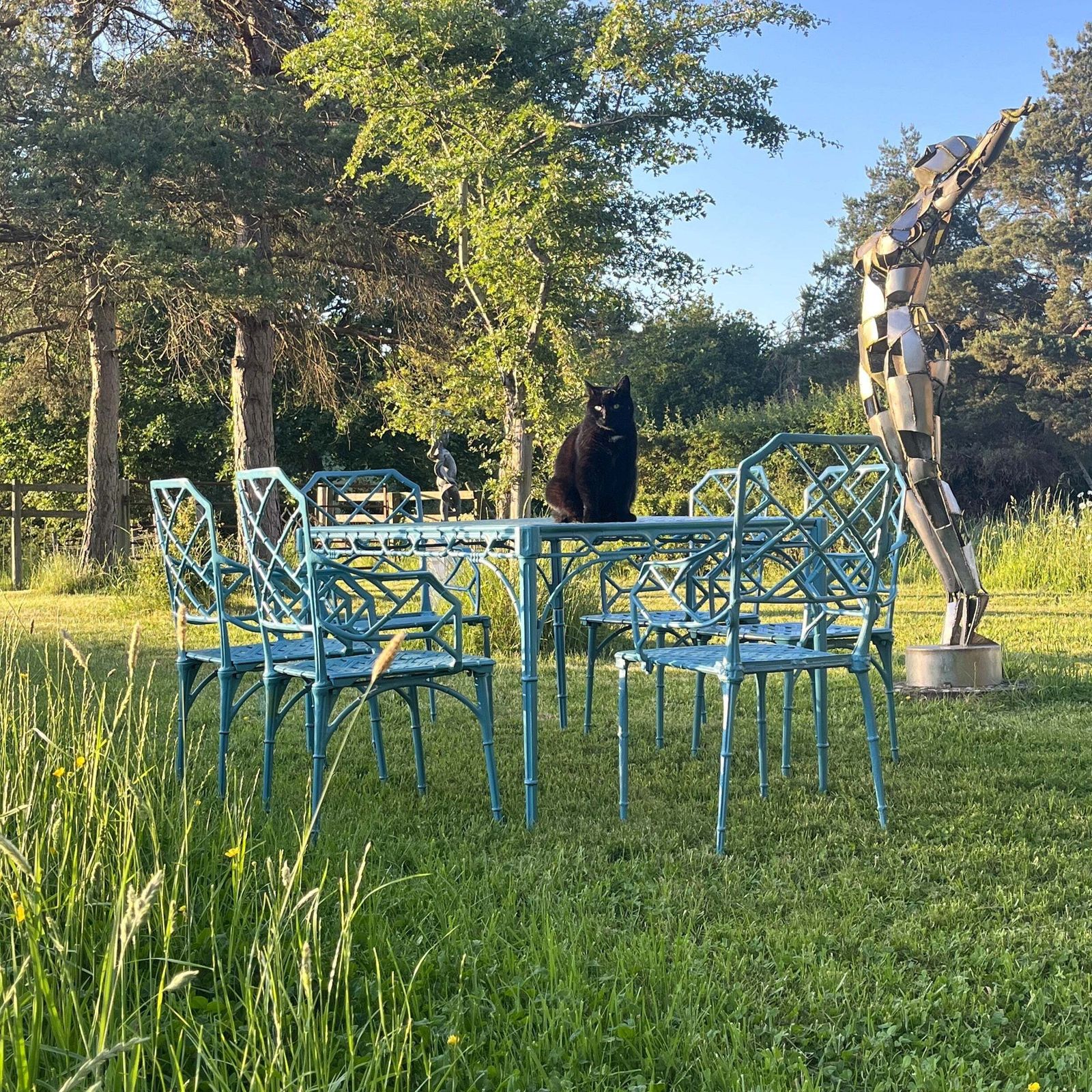 Garden Furniture Mid Century   Faux Bamboo Garden Set photo