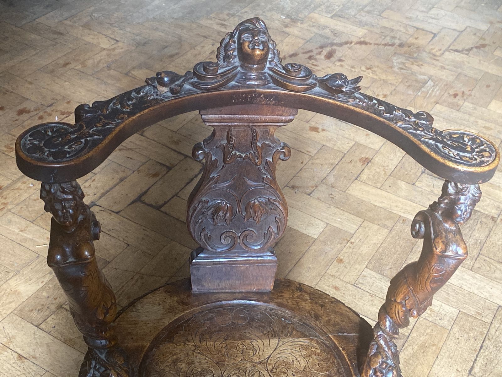 Magnificent Andrea Brustolon Style Chair Italian Baroque photo furniture