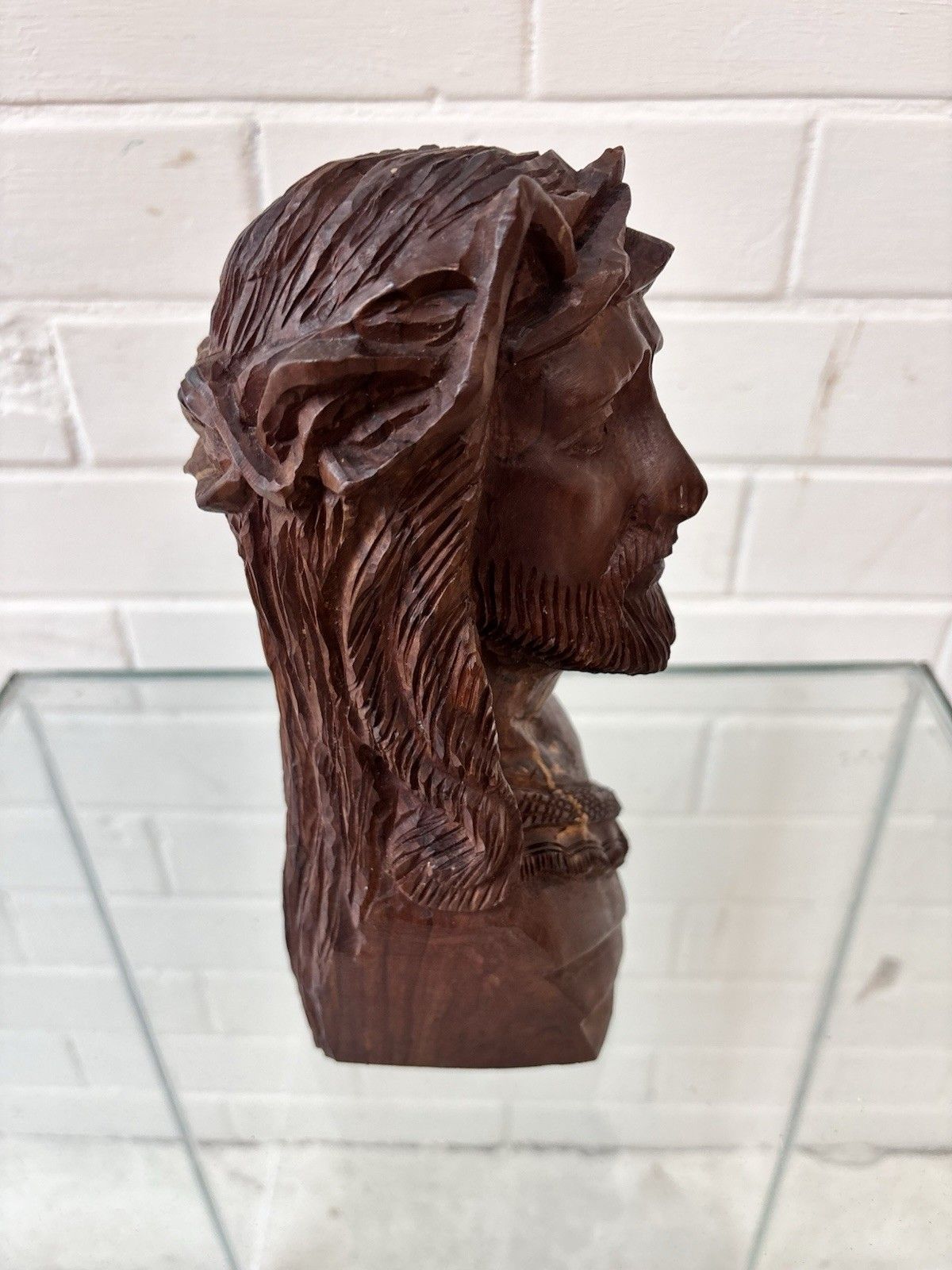 Stunning Hand Carved 20th Century Bust/Head If Jesus Christ. photo for sale