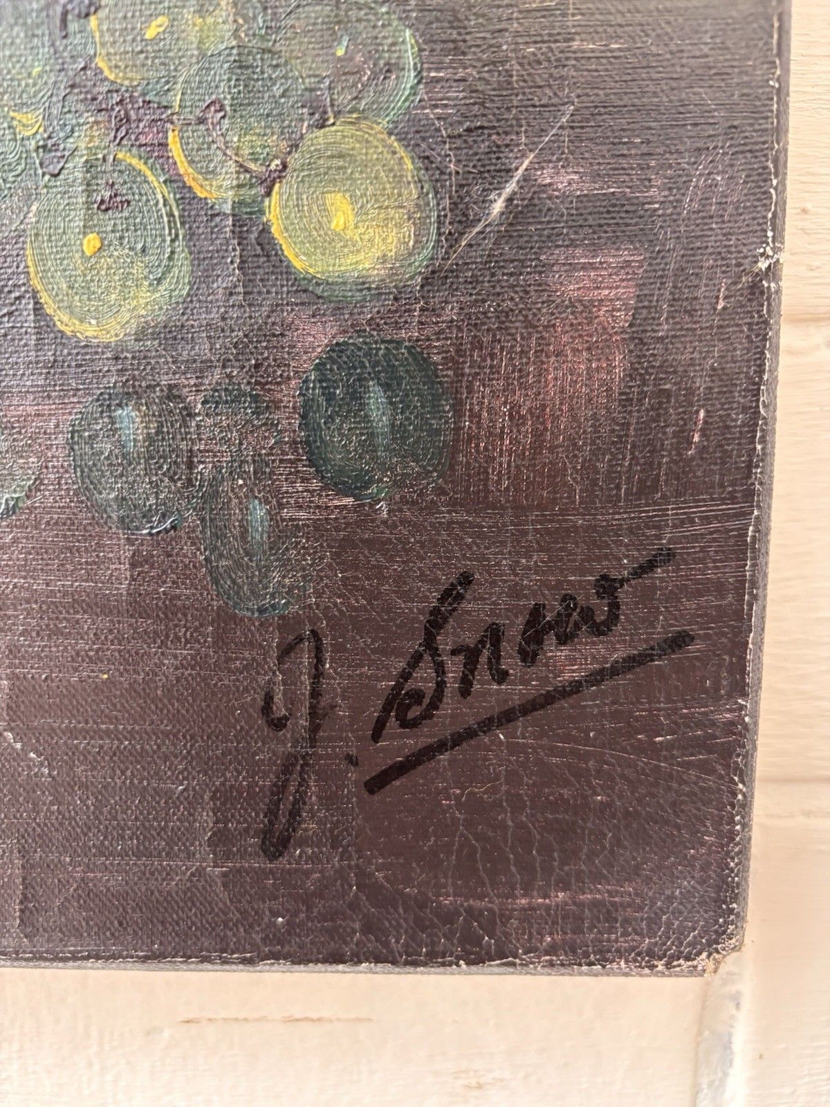 Beautiful Oil On Canvass, Still Life; 20th Century Signed photo for sale