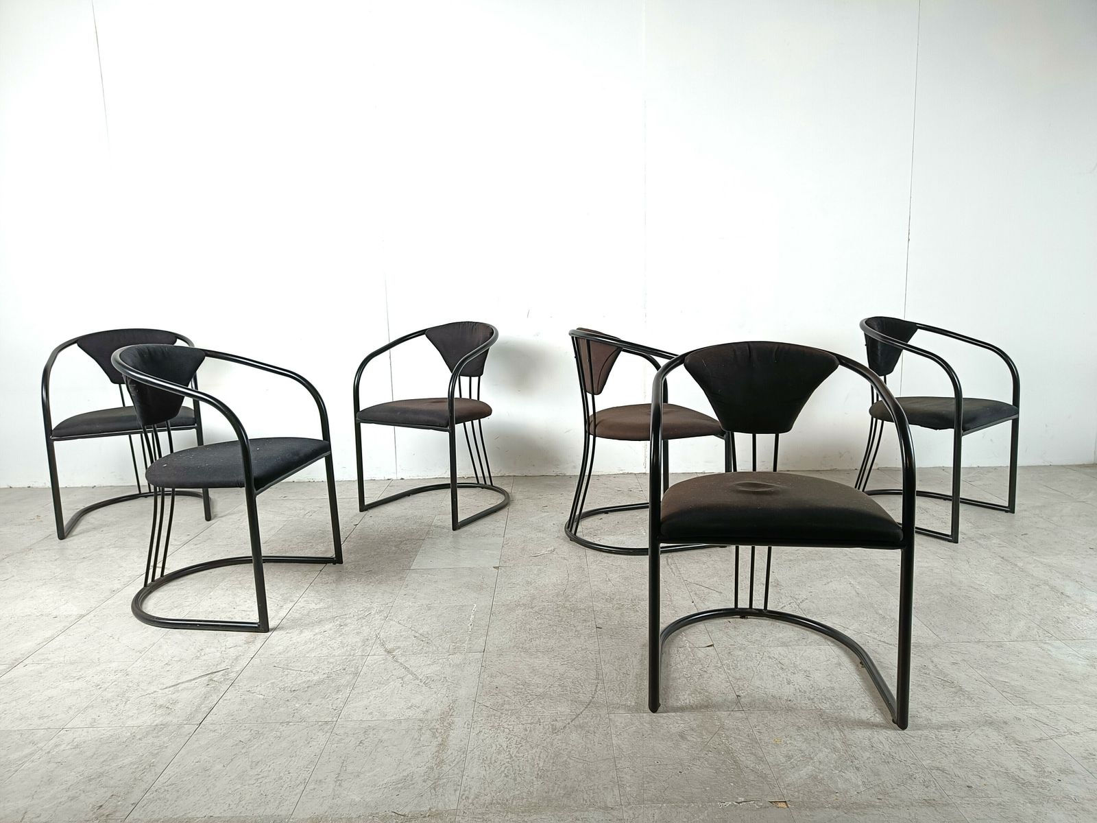 Italian Postmodern Dining Chairs, 1980s   Set Of 6 photo vintage