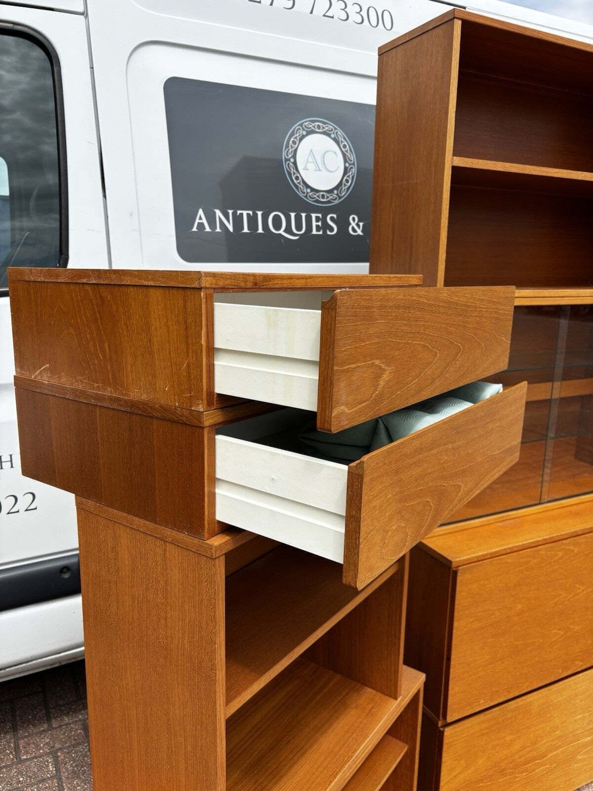 Furniture Mid Century 13 Pieces Of Floating Cabinets Display Cabinet, Shelves & Drawers photo