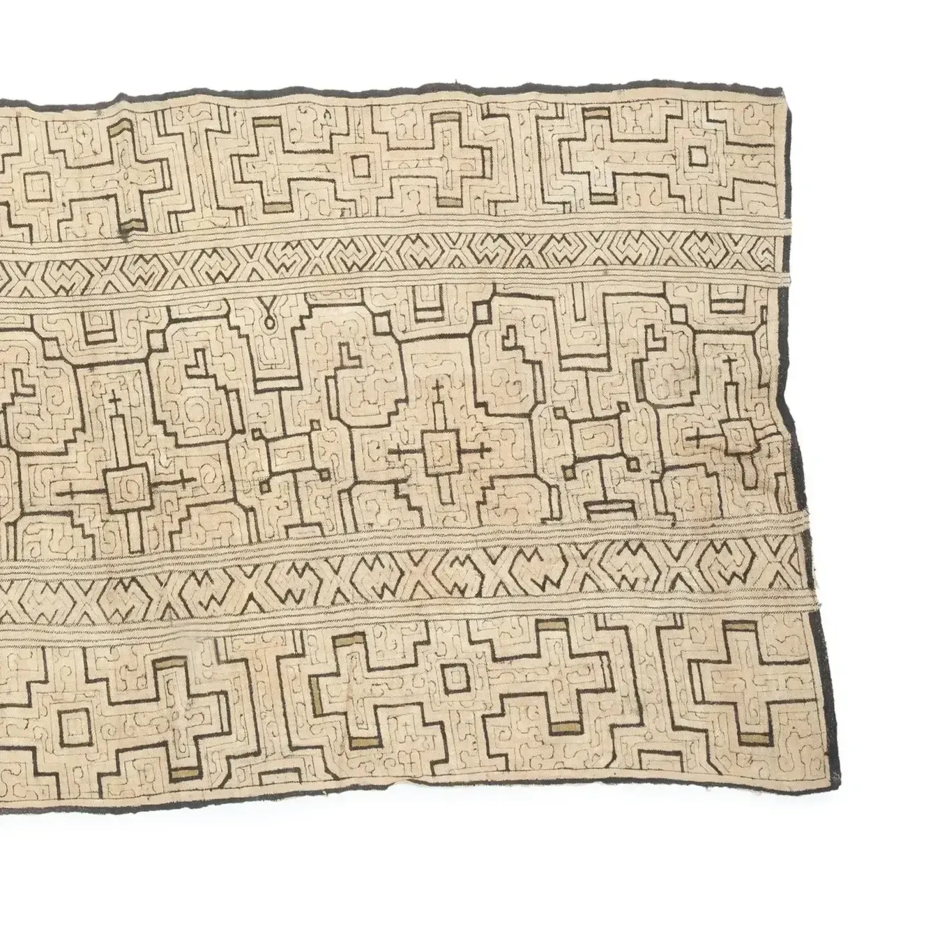 A 19th Century Peruvian Shipibo Embroidered Textile Fragment photo for sale