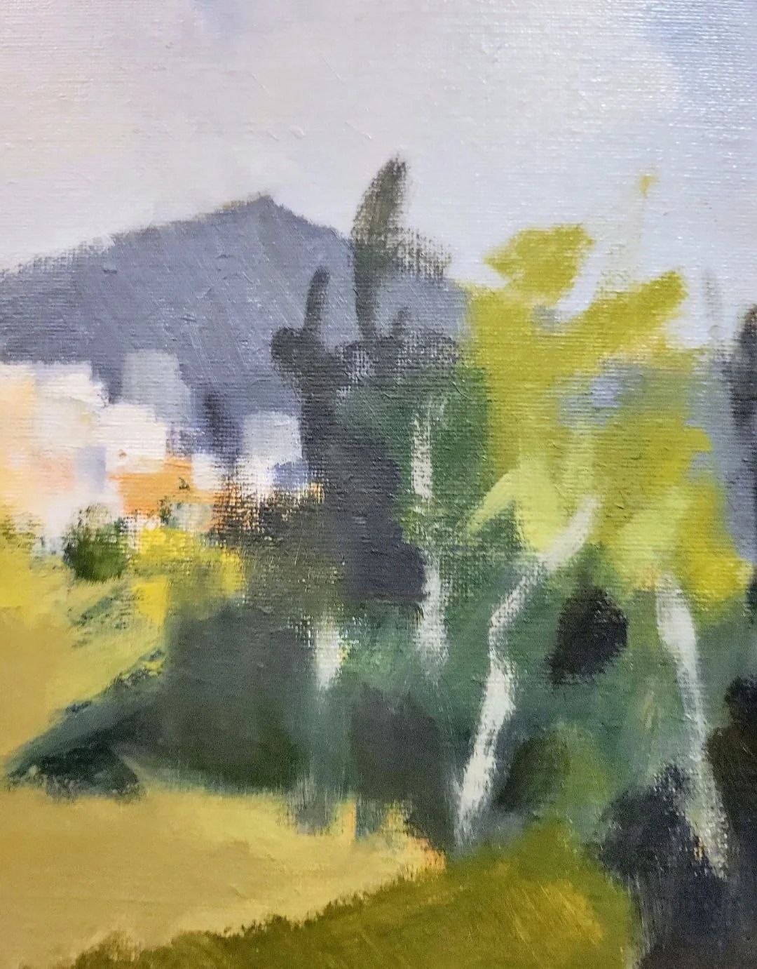 Greek Landscape Original Mid Century Oil By Stig Wernheden (1921 1997) photo Art