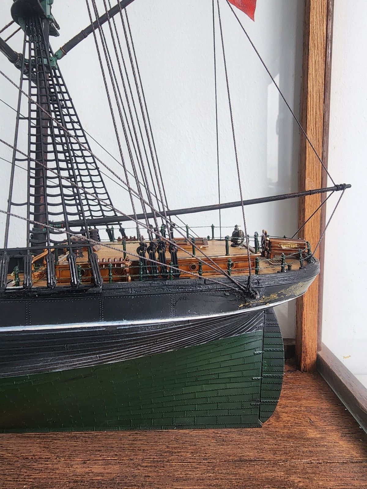 Antique Cutty Sark Tea Clipper Ship Model Large Wooden Museum Display Case photo 8000.0