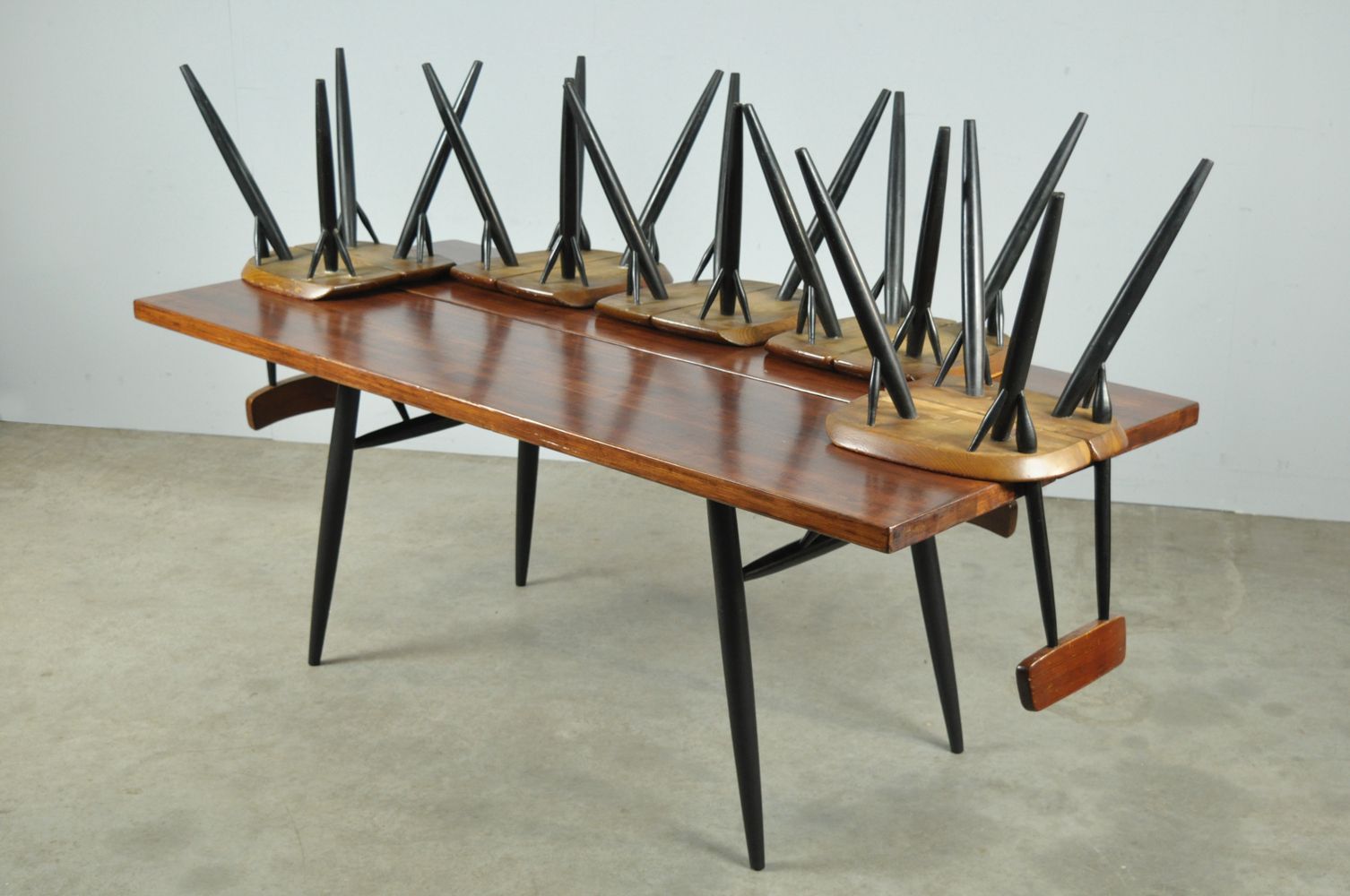 1600.0 Scandinavian Laukaan Puu “Pirkka” Tapiovaara Dining Table, 1950s photo