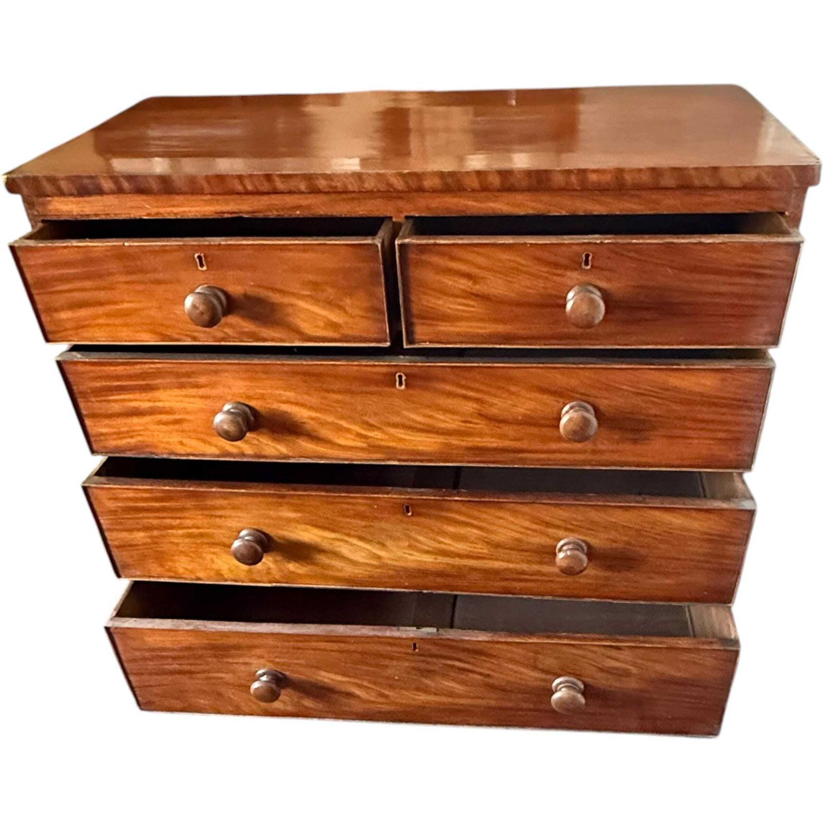465.0 Antique Regency Mahogany Chest Of Drawers Early Victorian C1830 2 Over 3 photo