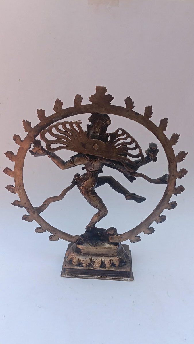 Vintage Shiva Nataraja Bronze Sculpture, 1920s photo furniture