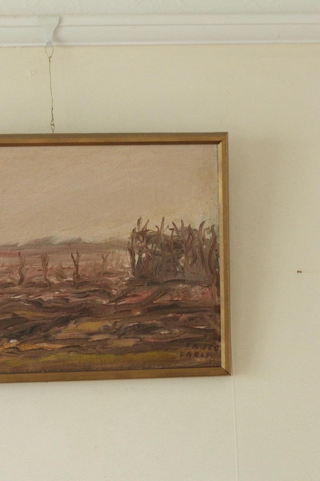 Original Swedish Mid Century Oil On Panel – “Borås” By Thage Carlson – Framed | 48 X 35 Cm (18.9 X 13.8 In) photo buy
