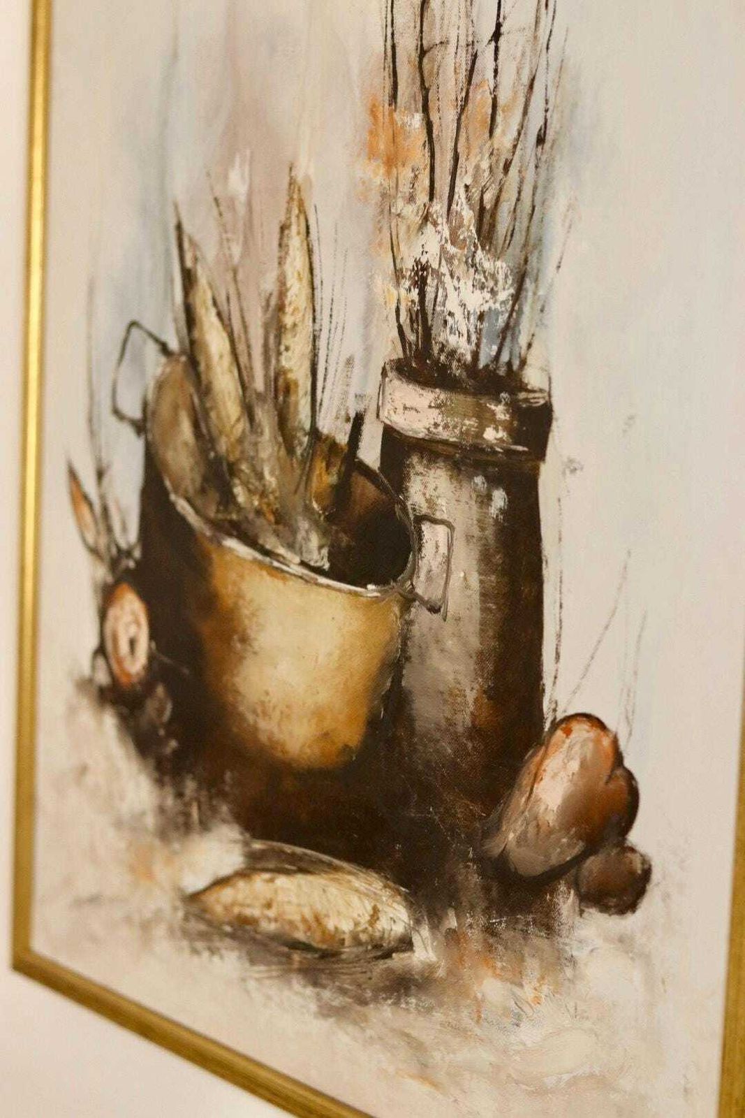 Original Swedish Mid Century Oil On Canvas" Still Life Composition"  Vintage And Framed photo buy