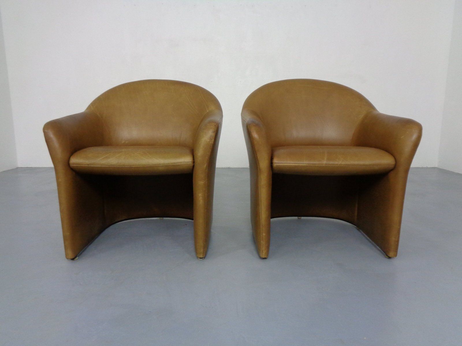 Mid Century German Leather Cocktail Chairs From Walter Knoll, 1960s, Set Of 2 photo for sale