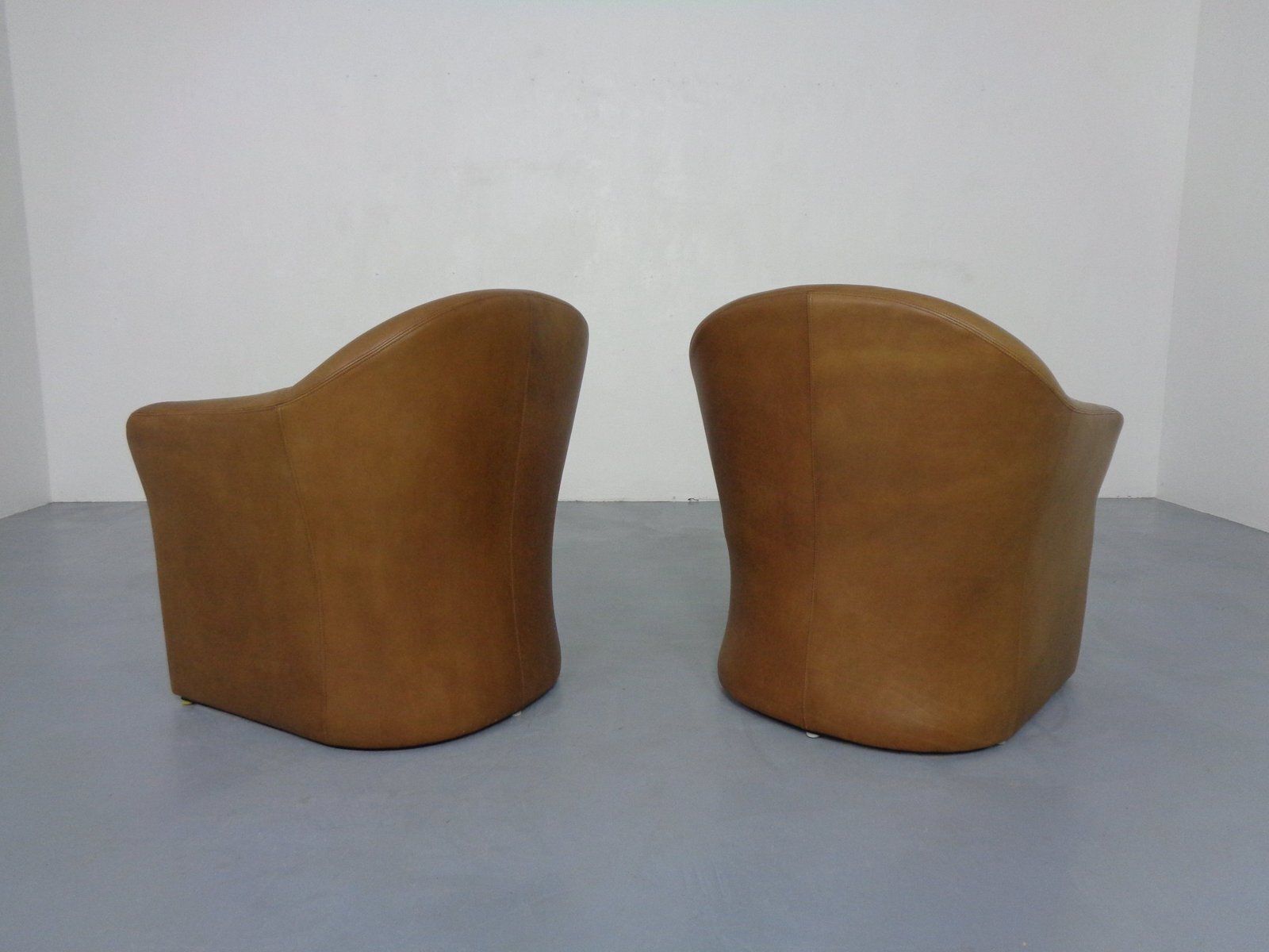 photo for sale Mid Century German Leather Cocktail Chairs From Walter Knoll, 1960s, Set Of 2