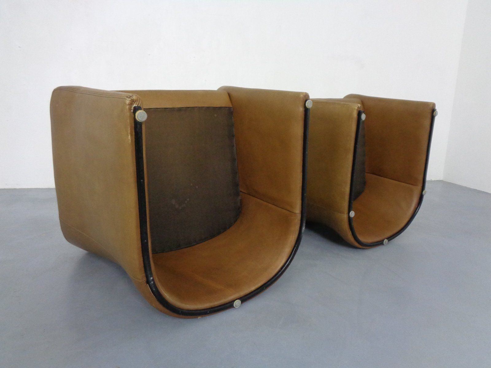 995.0 Mid Century German Leather Cocktail Chairs From Walter Knoll, 1960s, Set Of 2 photo