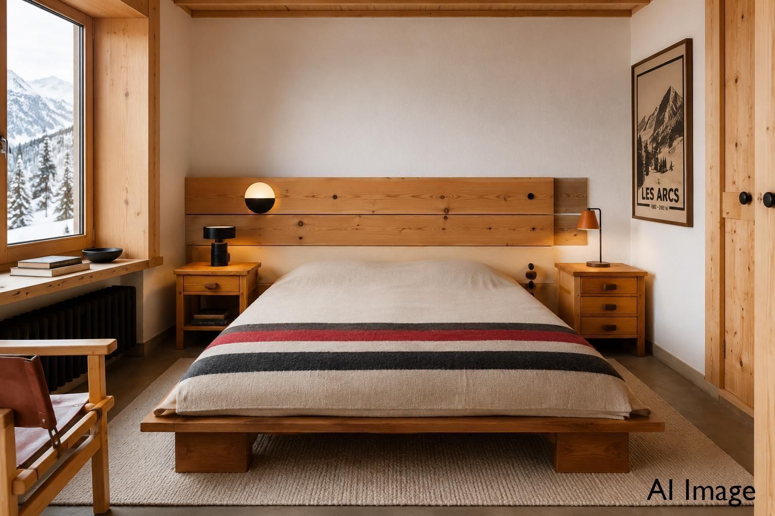 photo buy French Pair Nightstands Charlotte Perriand Style Bedside Tables Pine Circa 1970