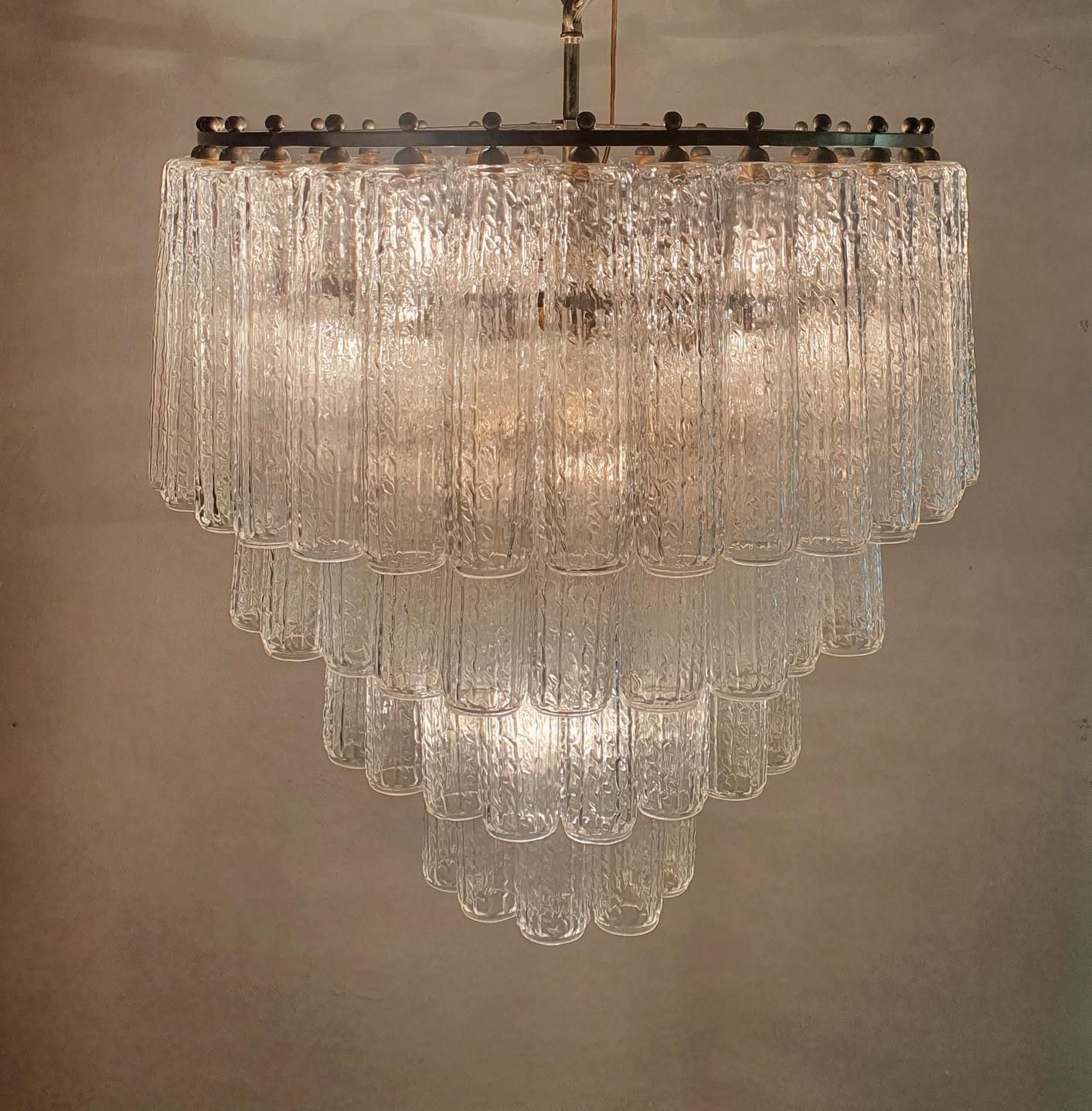 Italian Mid Century Chandelier, Murano Glass, 10 Bulbs, 1965, Italy photo for sale
