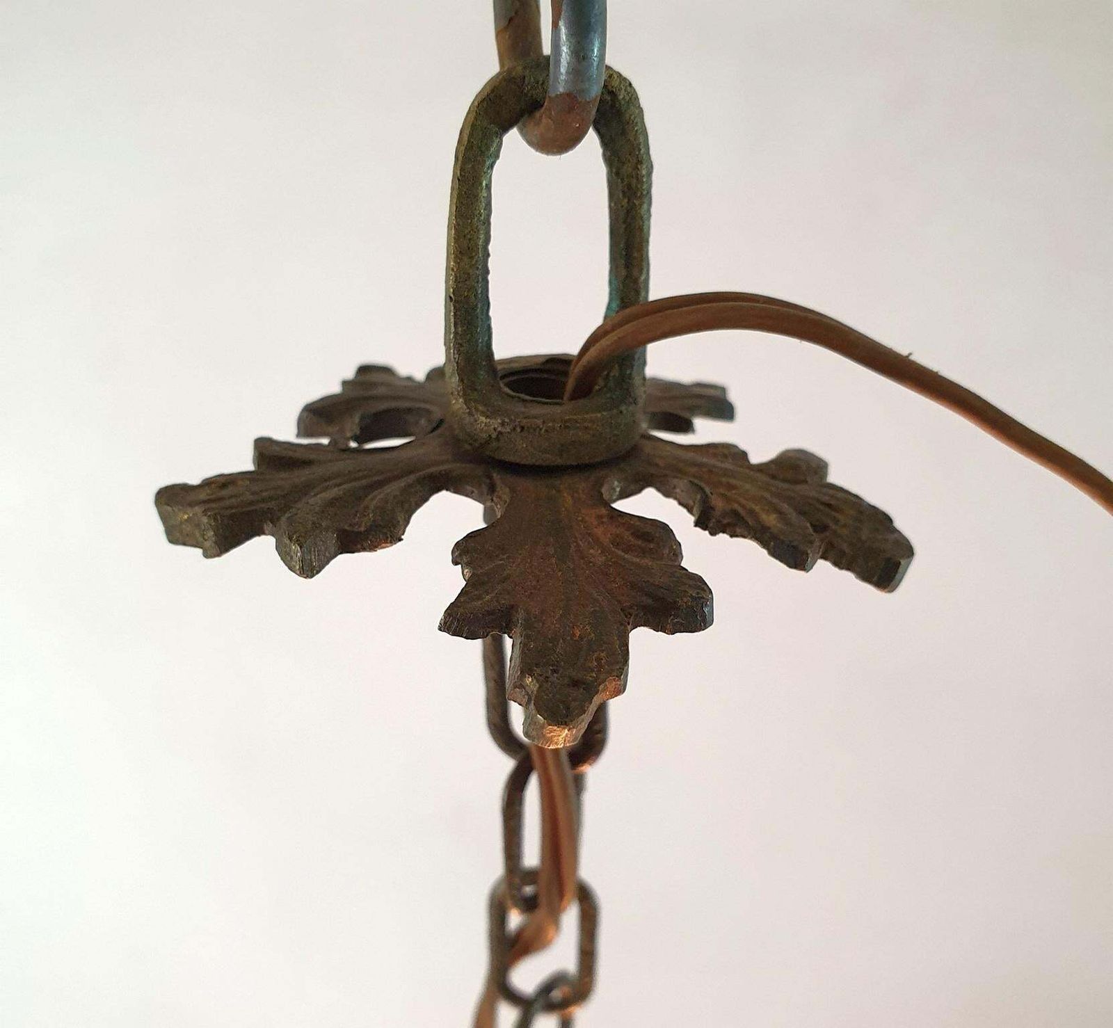 photo for sale Victorian Antique Bronze Elephant Pendant Chandelier, France, 1900