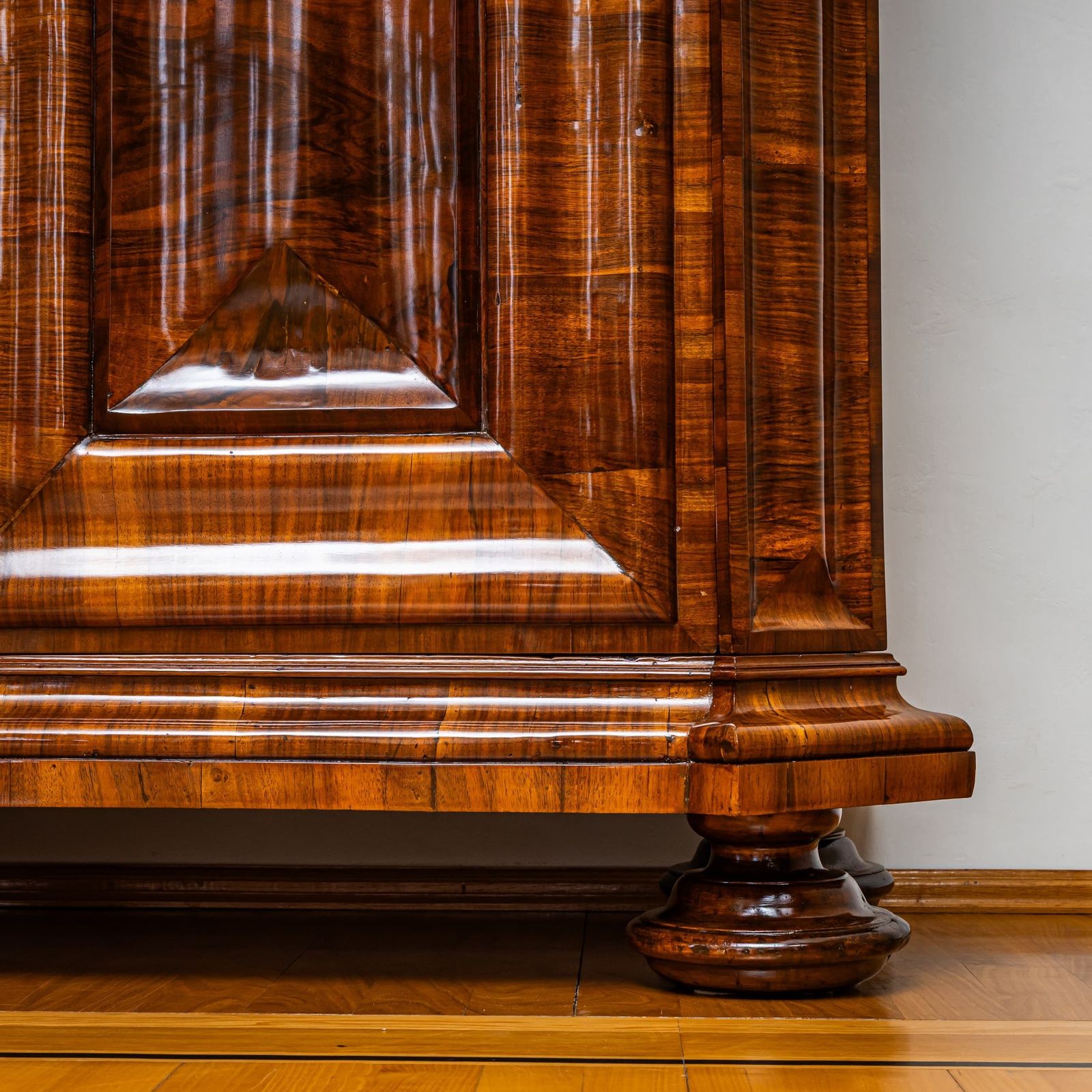 Baroque Serpentine Armoire, First Half Of The 18th Century photo for sale