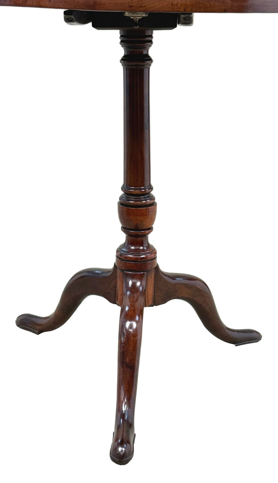 Rare 18th Century Georgian Solid Yew Wood Tripod Table (England, Circa 1750) photo furniture