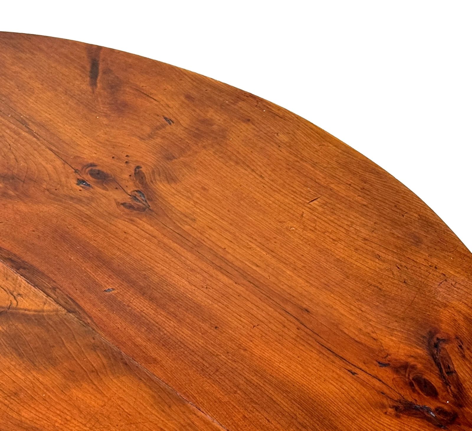 Rare 18th Century Georgian Solid Yew Wood Tripod Table (England, Circa 1750) photo vintage
