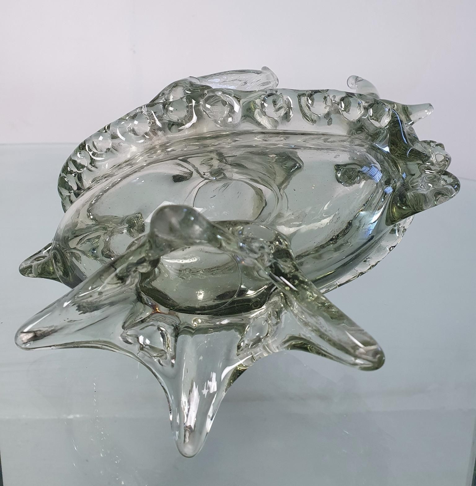Murano Glass Vase And Candle Holder, Mystical Fox Design, Italy, 1940s photo vinterior