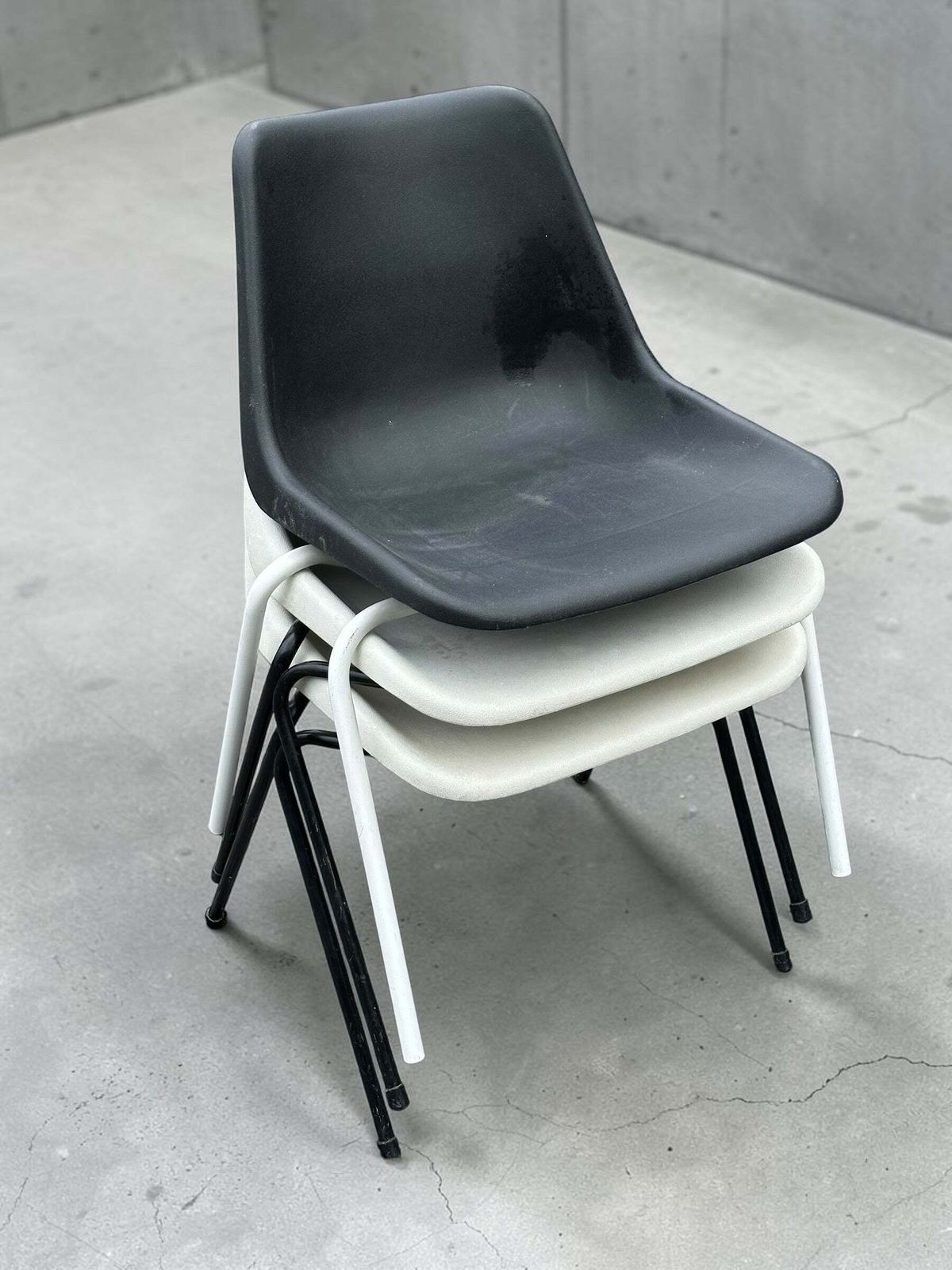 Robin Day Polypropylene Stacking Chairs For Hille, Set Of Three, C.1960s–70s photo for sale