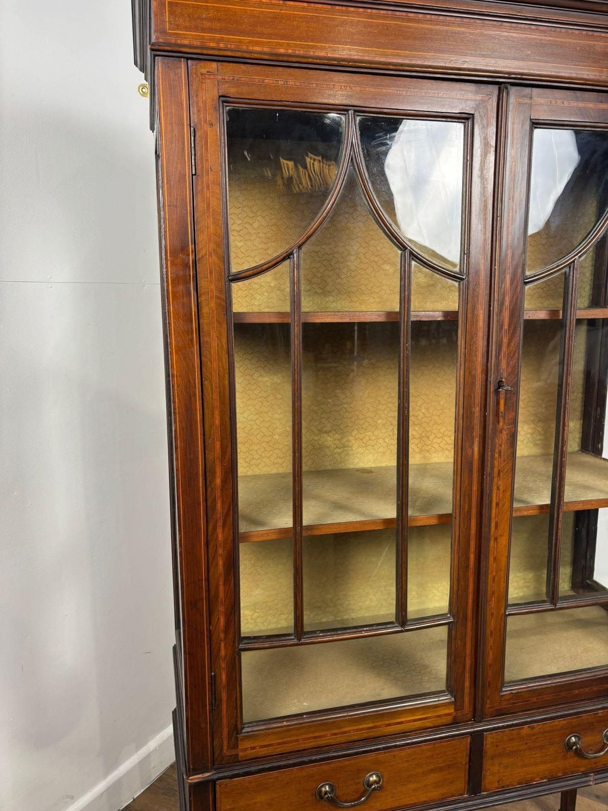 Edwardian Mahogany Inlaid Display Cabinet photo Furniture