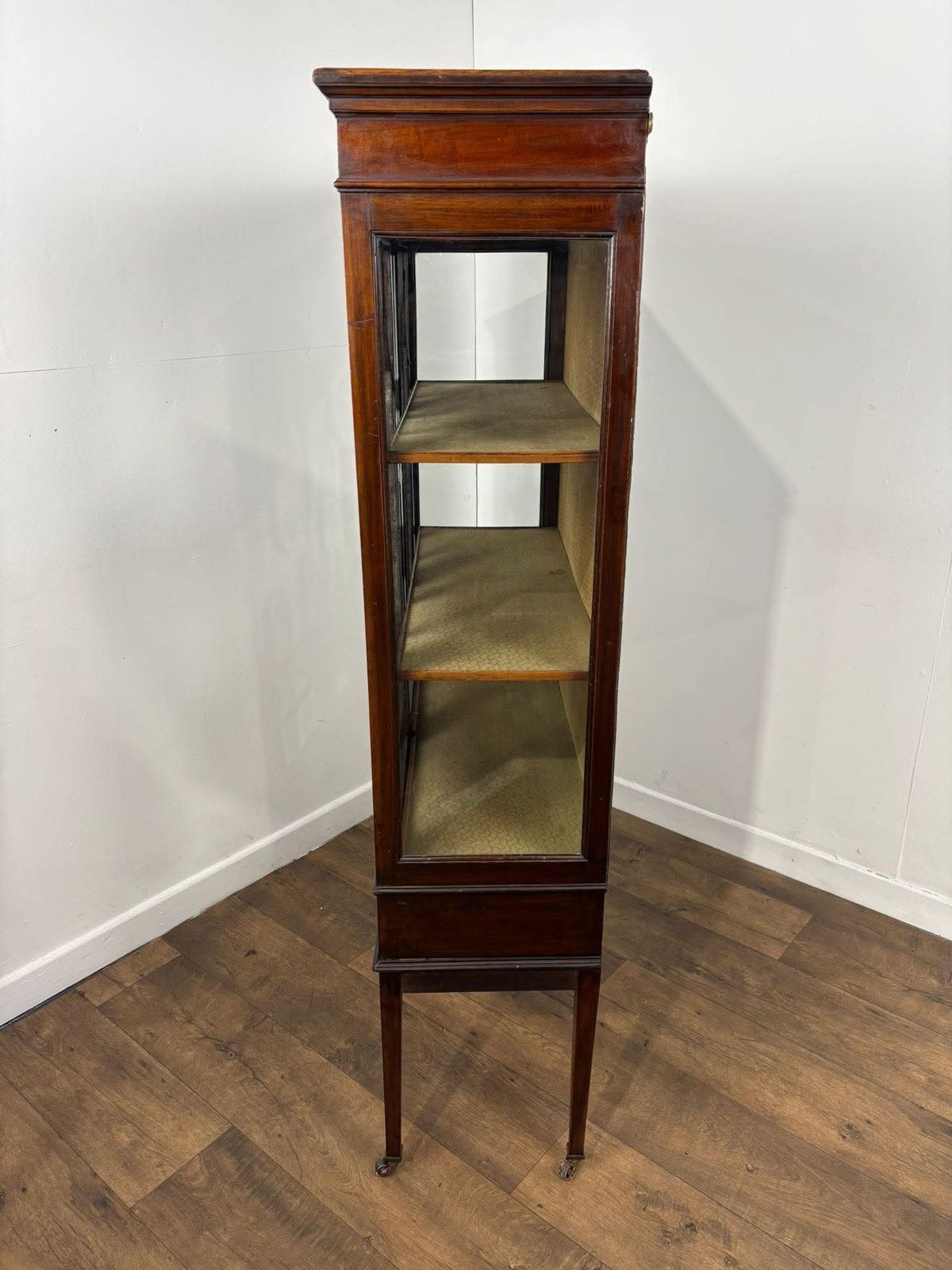 photo for sale Edwardian Mahogany Inlaid Display Cabinet
