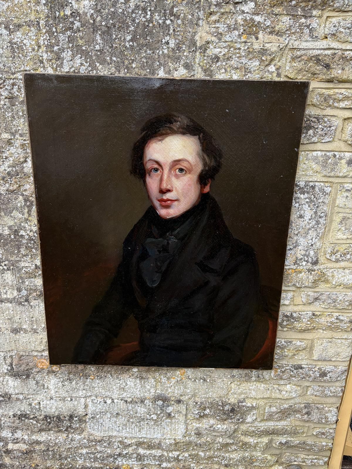 19th Century Oil On Canvas Portrait Of Gentleman photo furniture