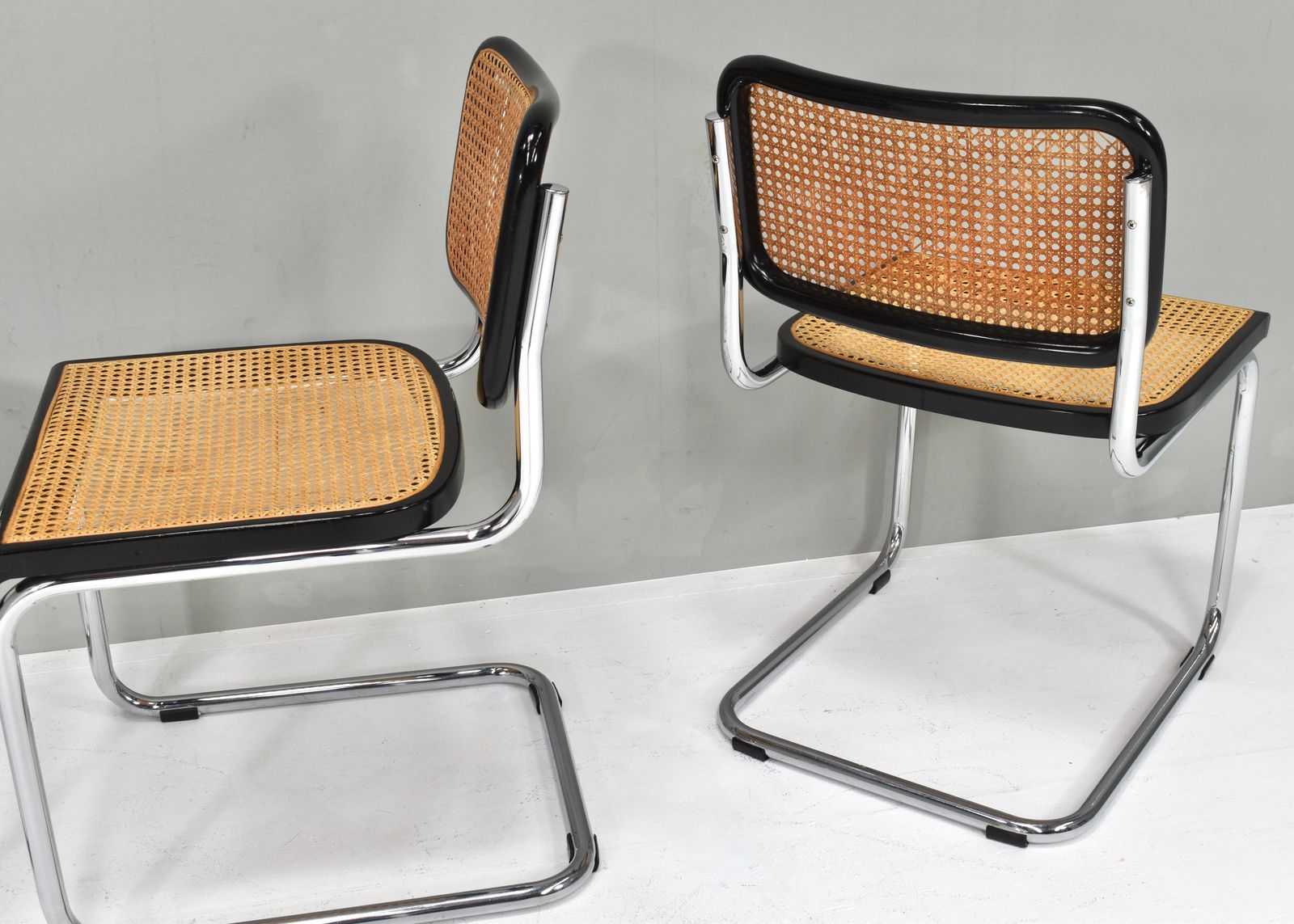 photo for sale Set Of 4 Cesca Model B32 Chairs By Marcel Breuer – Italy, 1970 80's
