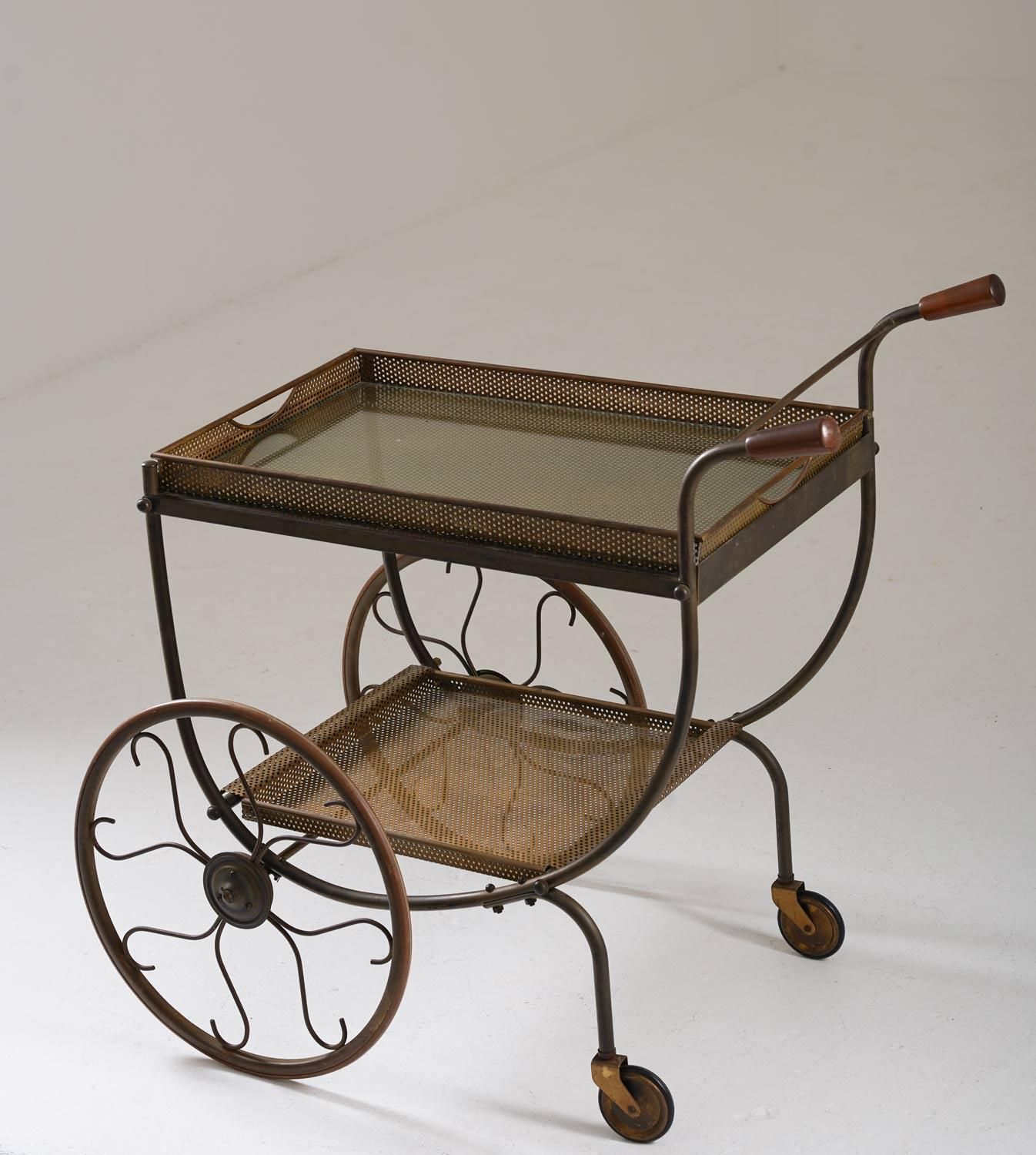 Swedish Modern Bar Cart In Brass Sold At Svenskt Tenn photo for sale