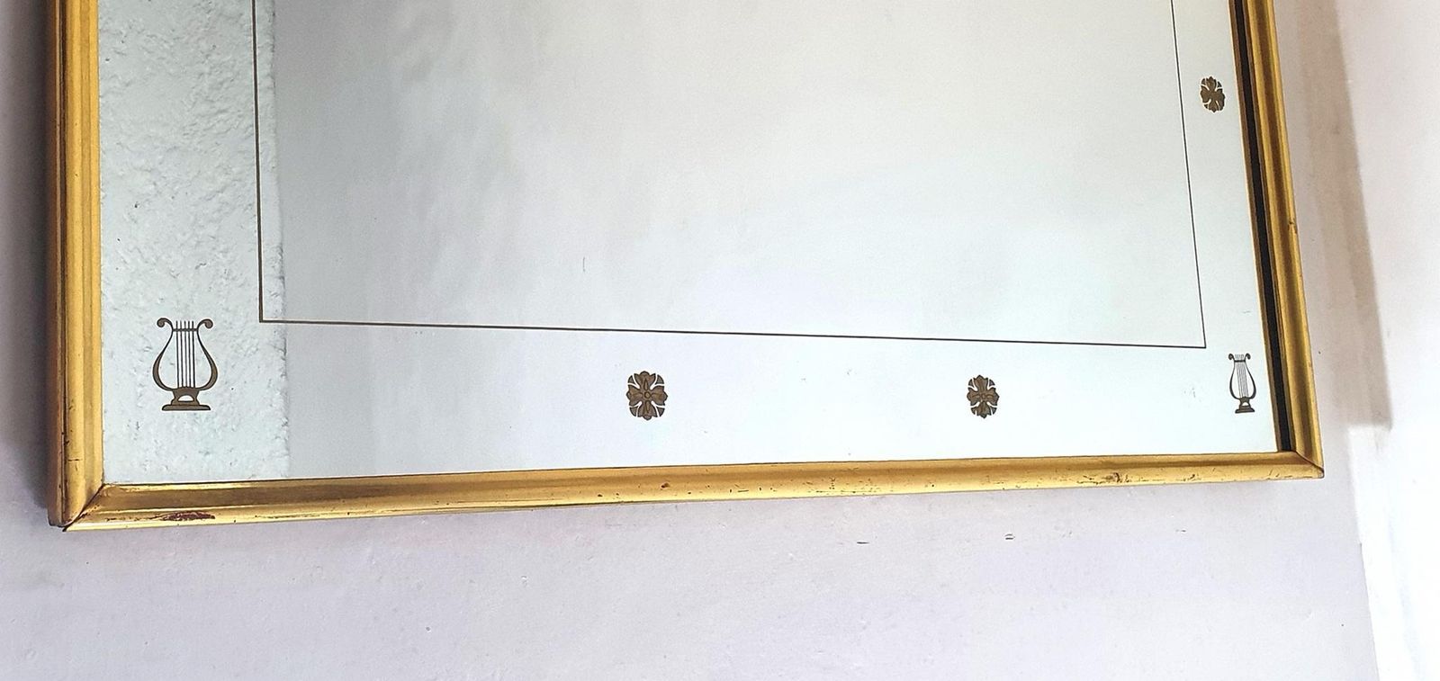 Neoclassic Full Length Mirror In The Style Of Gio Ponti, Italy photo vintage