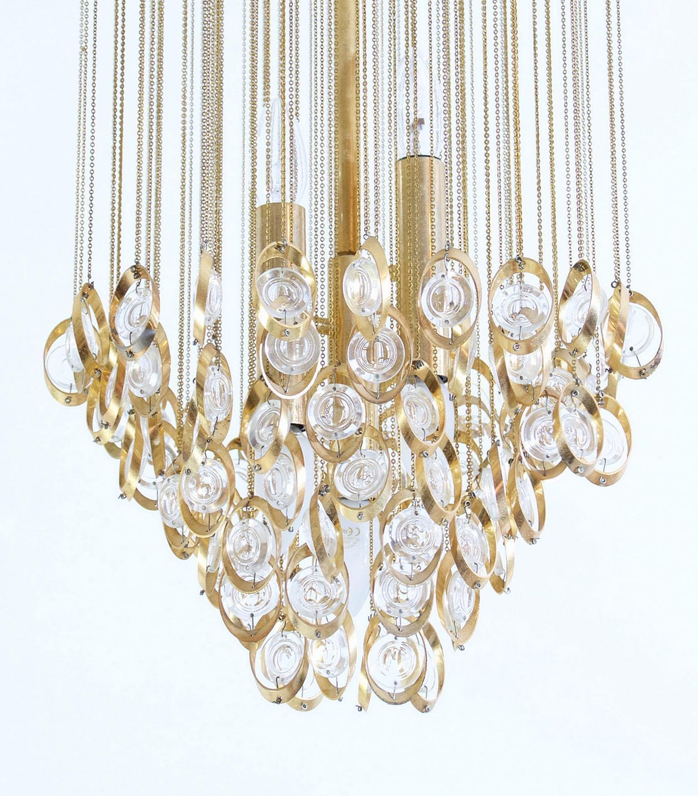 Extra Large Mid Century Modern Chandelier, Murano Glass, Italy, 1960s photo 2785.0