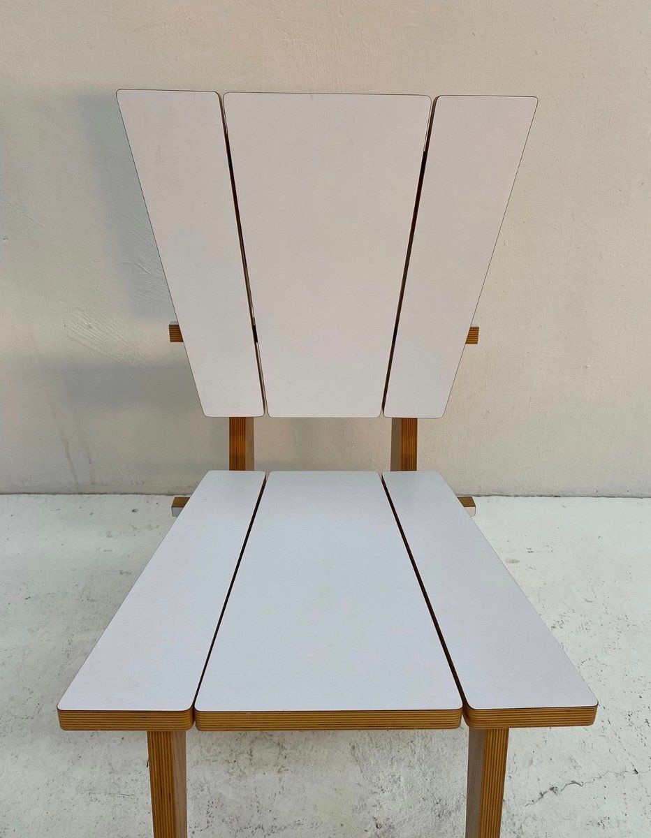 Norwegian Dining Chairs With Geometric Design, 1980s, Set Of 4 photo for sale
