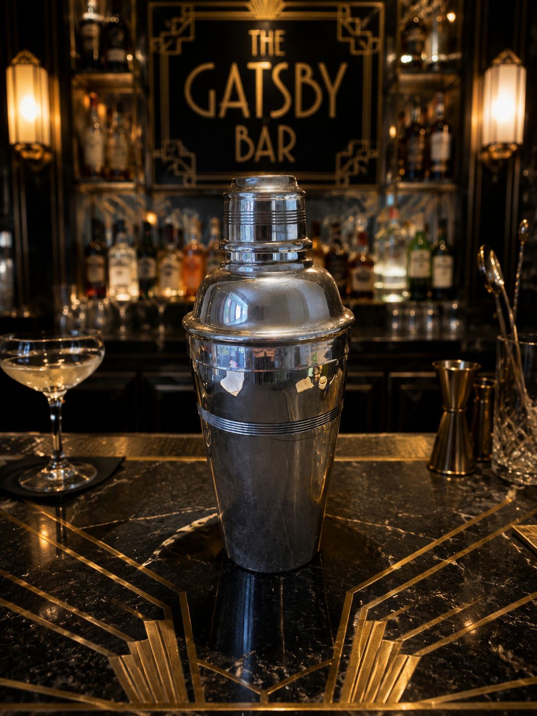 Art Deco Silver Plated Cocktail Shaker Mixer C1920