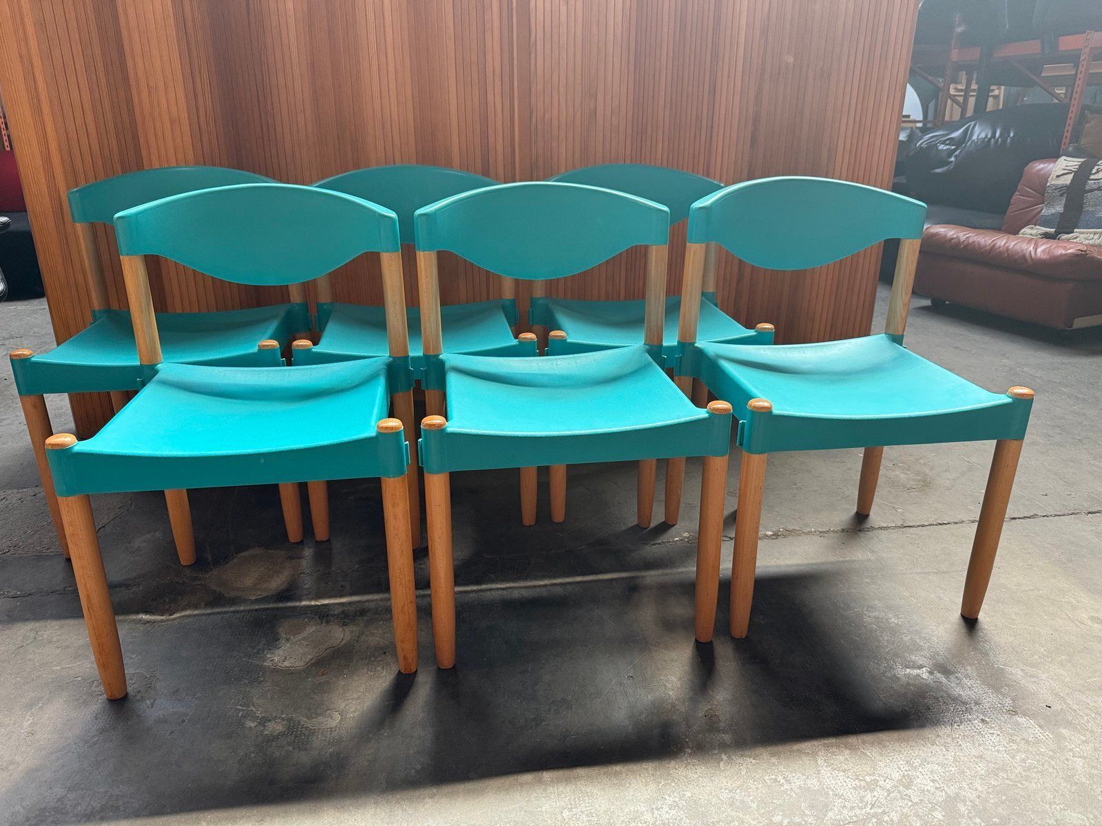 Strax Chairs In Turquoise By Hartmut Lohmeyer For Casala, 1981, Set Of 6 photo furniture