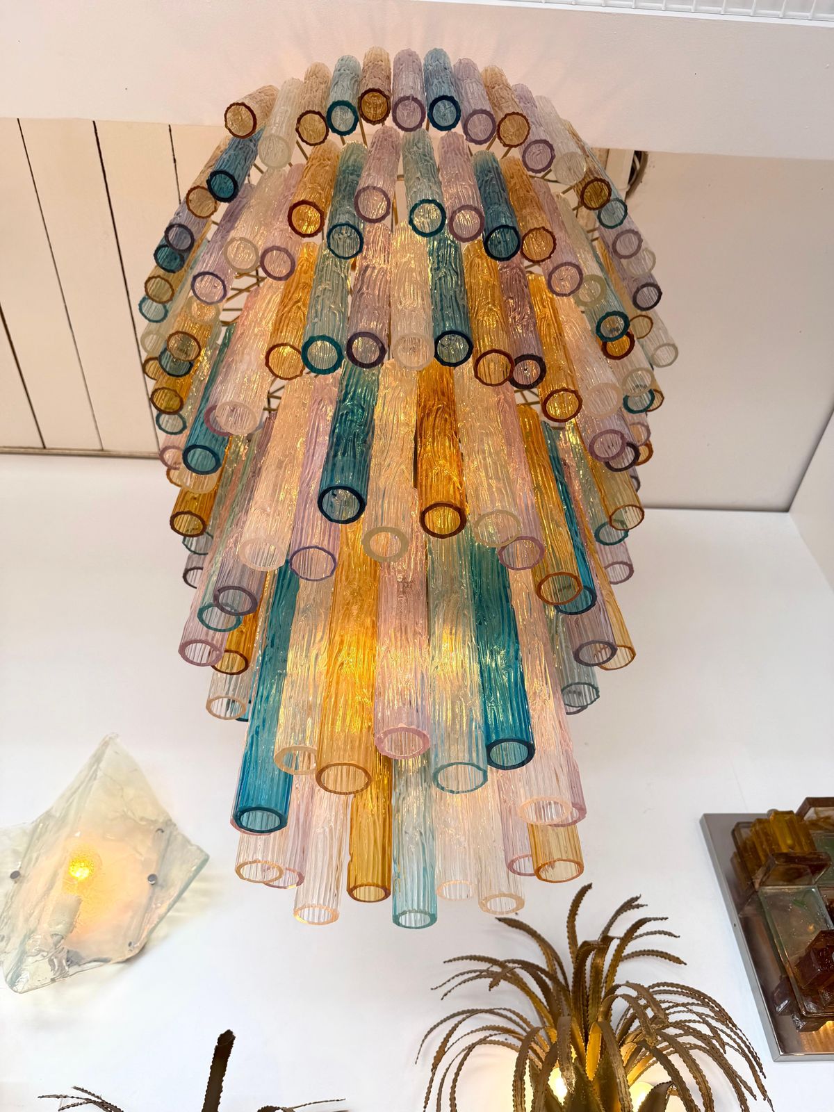 photo buy Cascade Chandelier Tube Murano Glass By Venini, Italy, 1960s