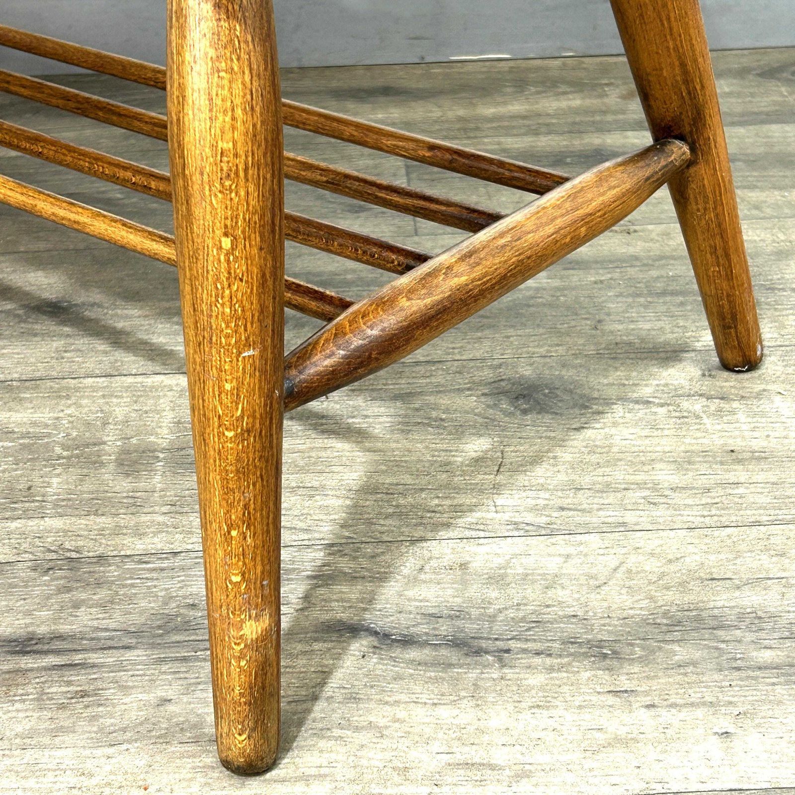 285.0 Vintage Mid Century Ercol Style Gossip Bench Telephone Seat 1960's photo