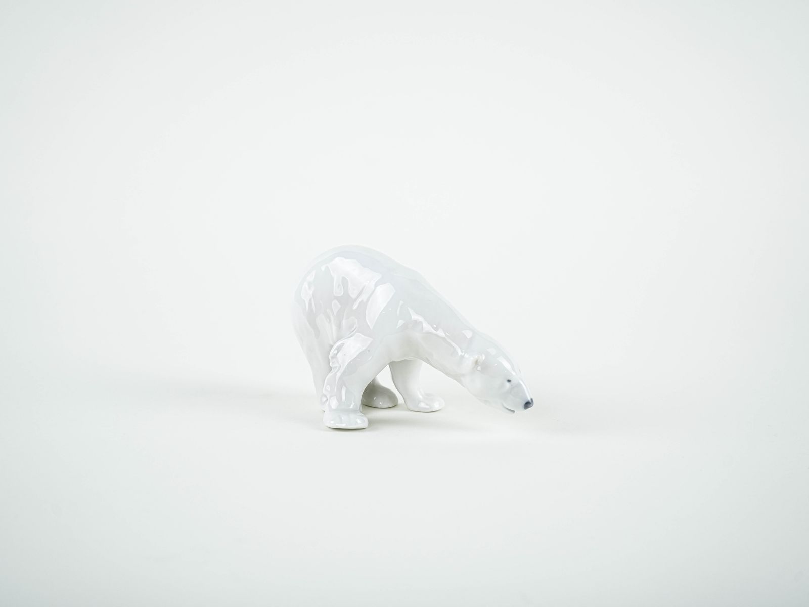 Porcelain Polar Bear Figurine, Danish Design, 1970s, Manufactured By Royal Copenhagen photo 409.0
