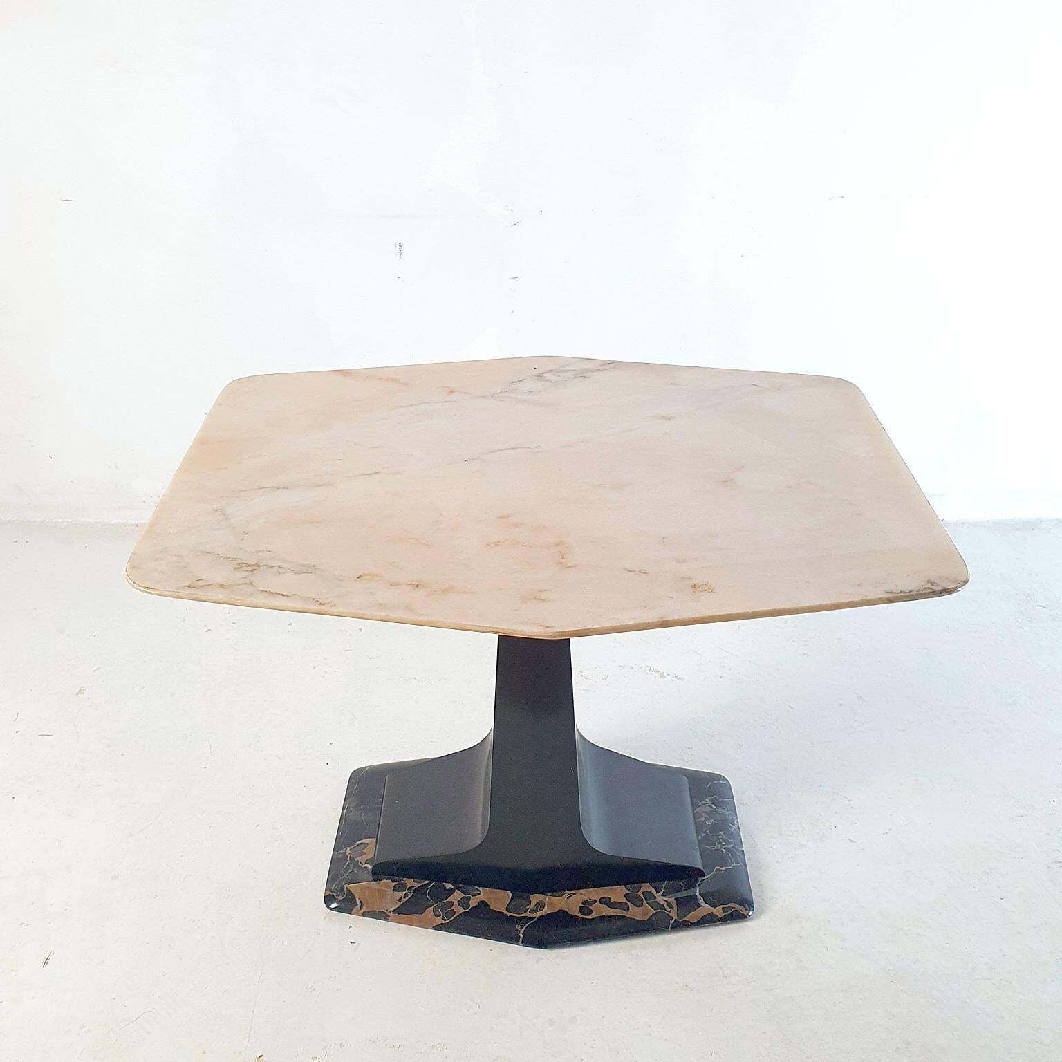 Mid Century Modern Coffee Table By Cantu, Marble Top, Italy, 1959 photo furniture