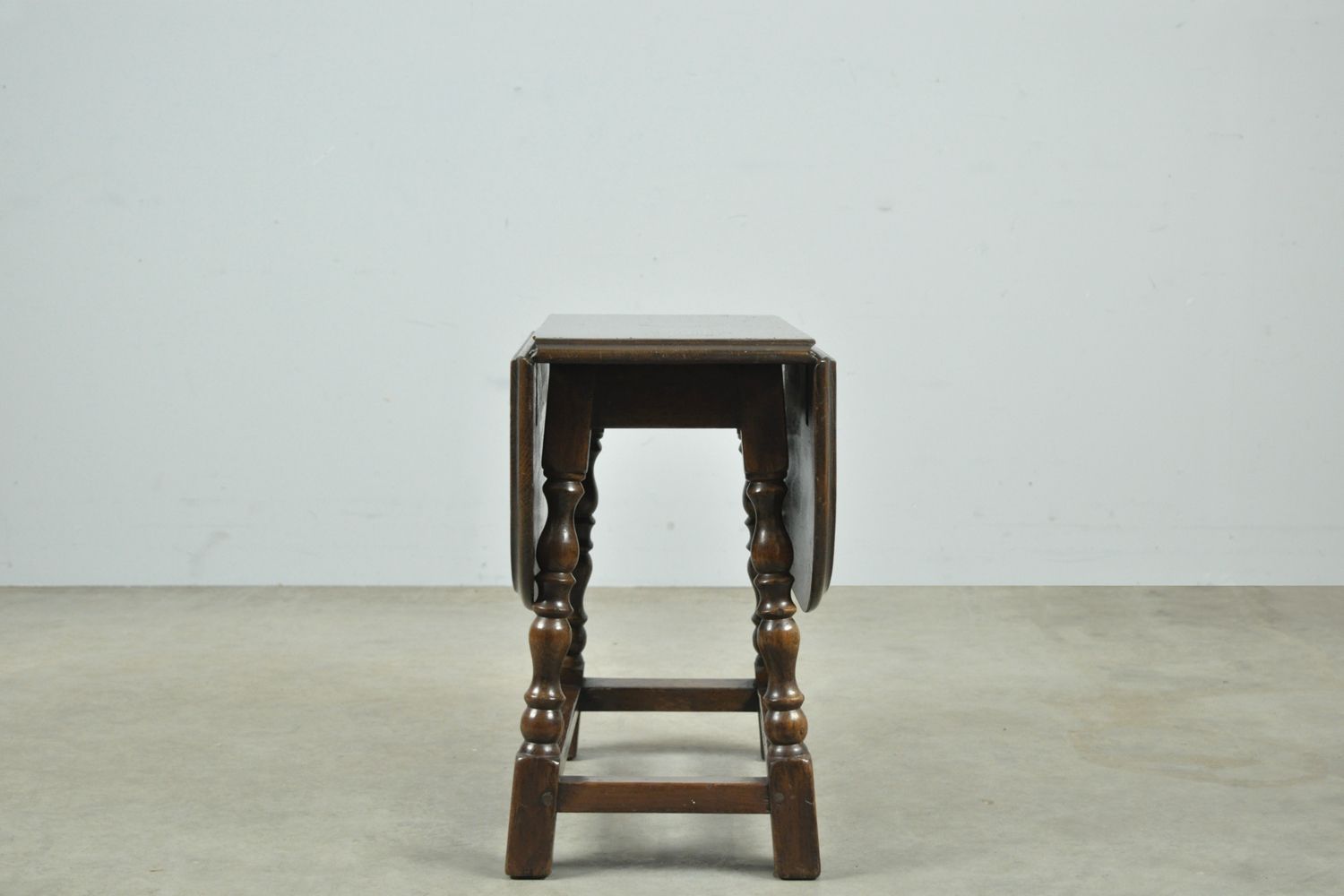 560.0 Young Antique Oak Drop Leaf Side Tables, Netherlands 1920s photo