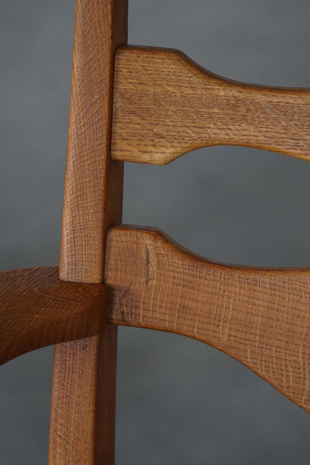 photo buy Pair Of Razorblade Armchairs By Henning Kjærnulf, Oak & Lambswool, 1960
