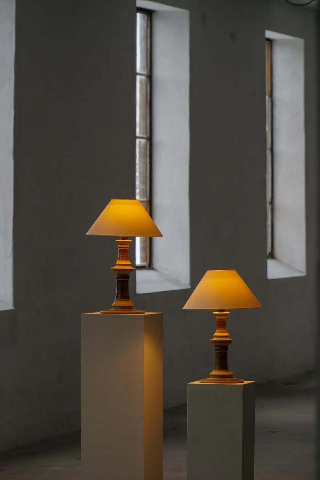 Mid Century Scandinavian Ceramic Table Lamp By Tue Poulsen, Denmark, 1970s photo Lighting