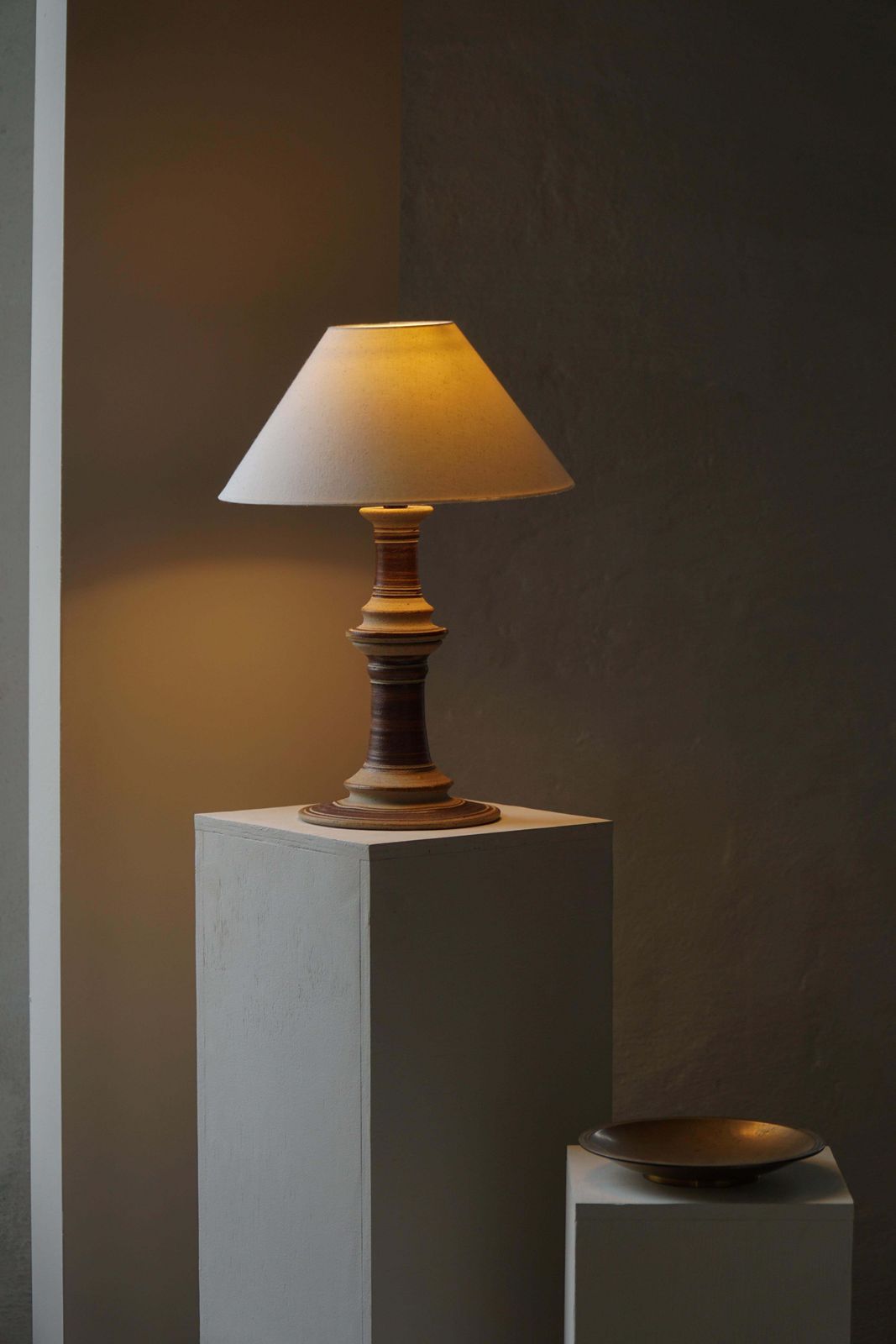 Scandinavian Ceramic Table Lamp, Tue Poulsen, Mid Century Modern, Denmark, 1970s photo 667.0