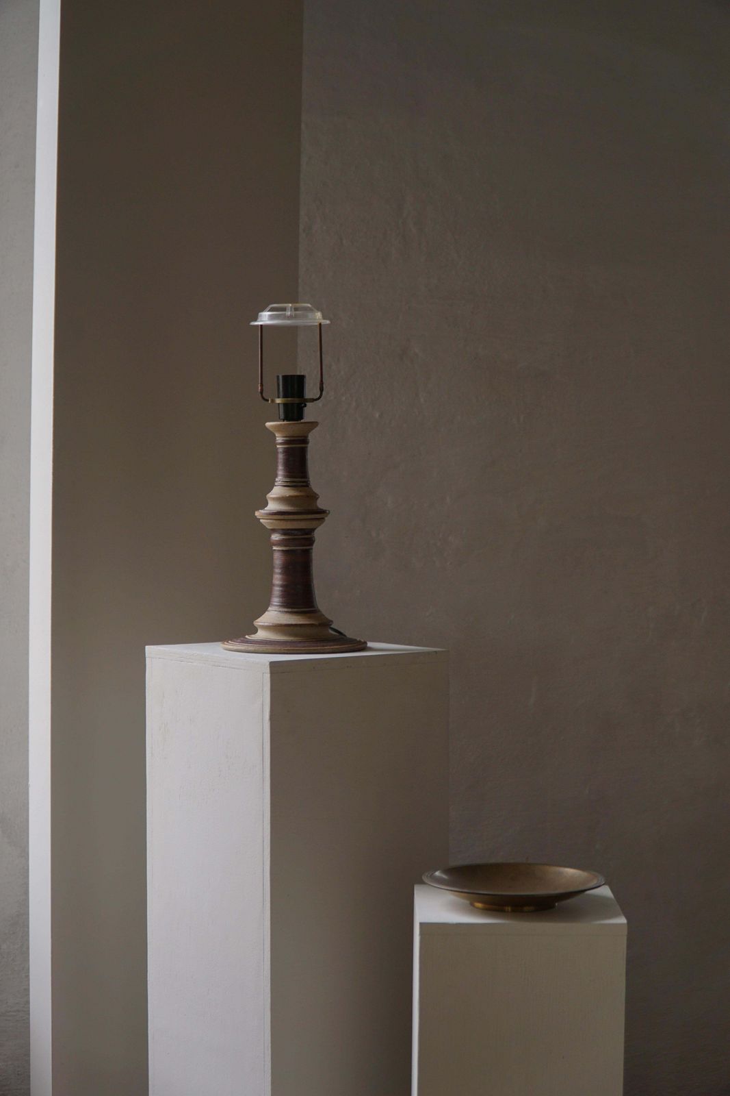 Lighting Scandinavian Ceramic Table Lamp, Tue Poulsen, Mid Century Modern, Denmark, 1970s photo
