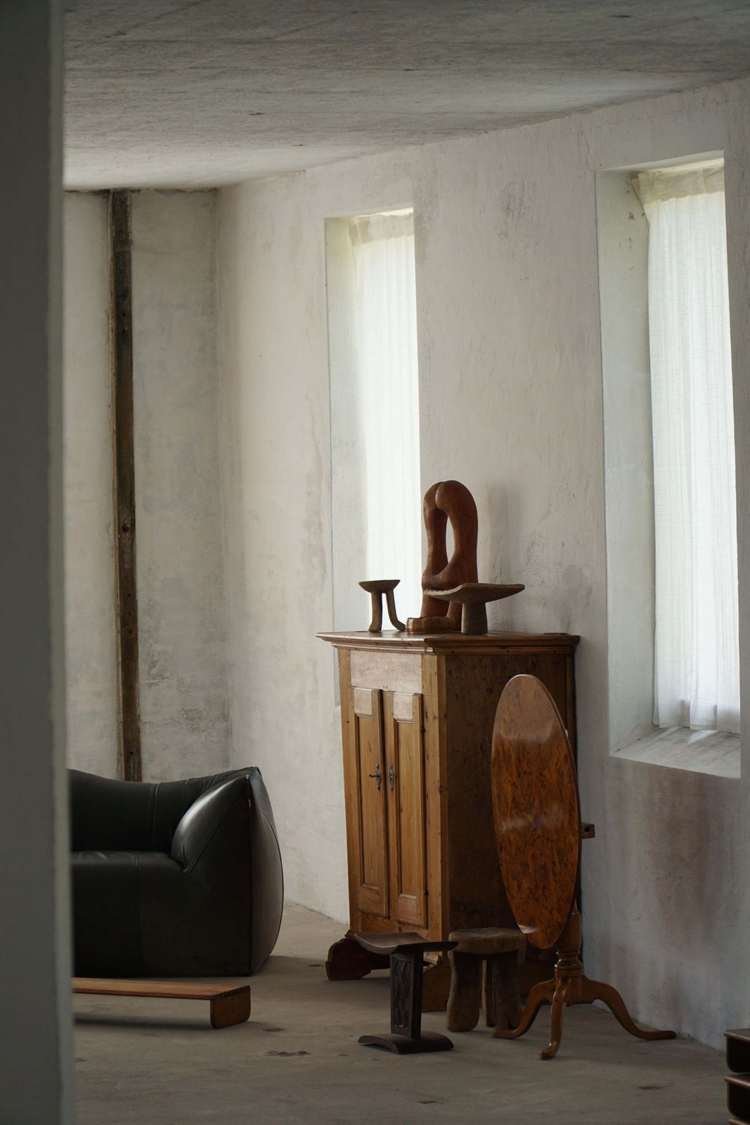 Danish Antique Pine Cabinet With Paneled Doors, Wabi Sabi, Late 18th Century photo 2881.0